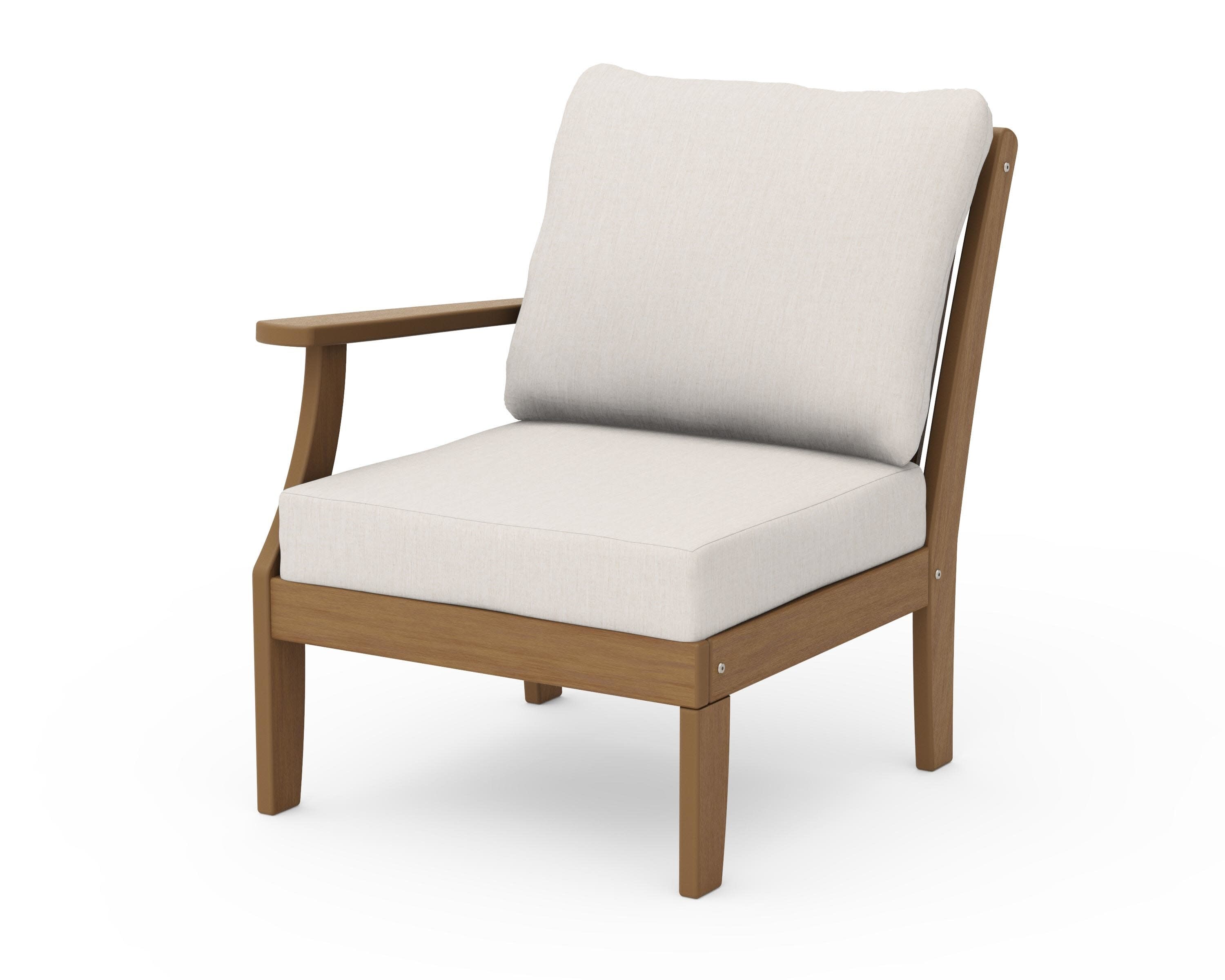 Braxton Modular Left Arm Chair in Natural / Cast Ash