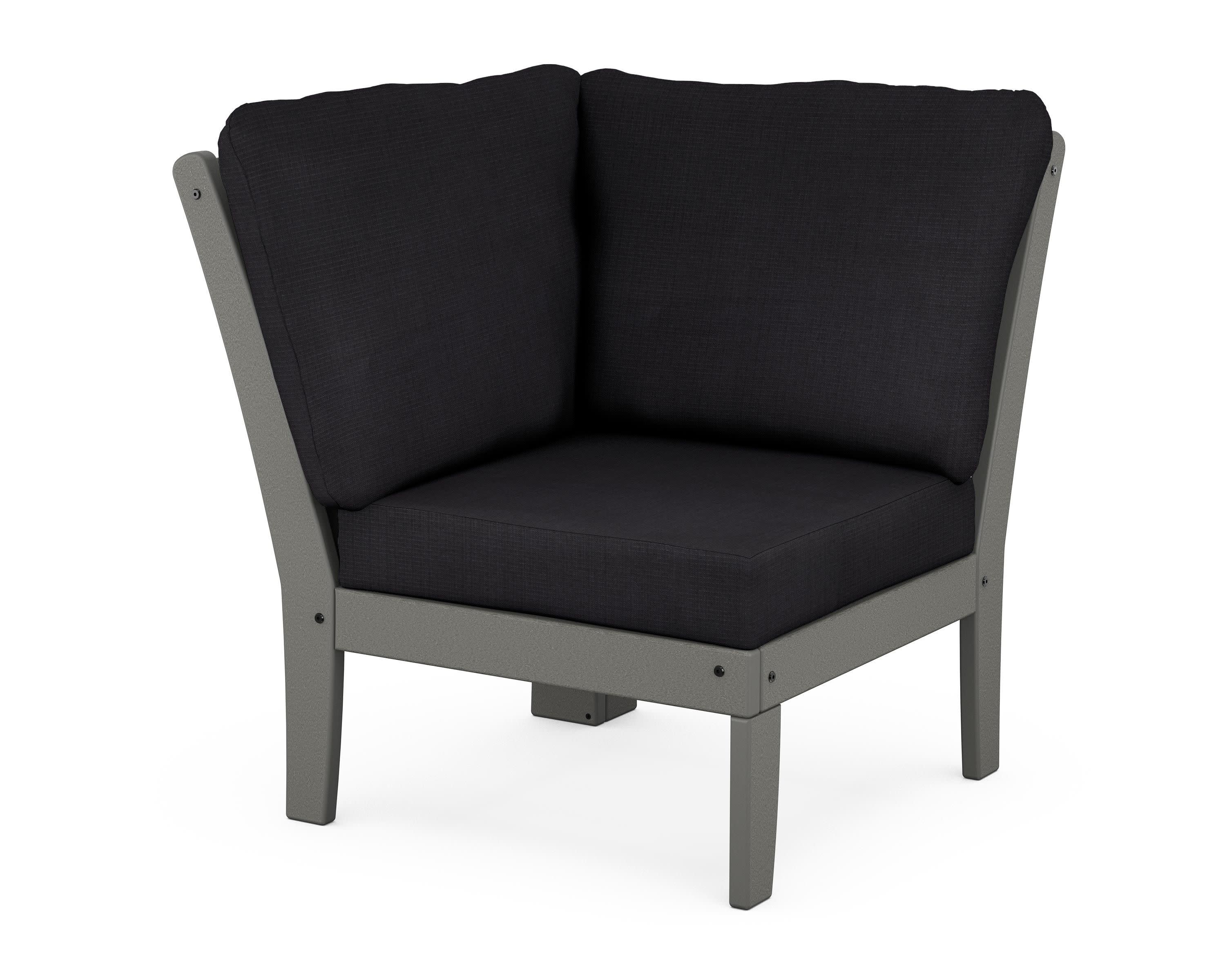 Braxton Modular Corner Chair in Slate Grey / Midnight Linen