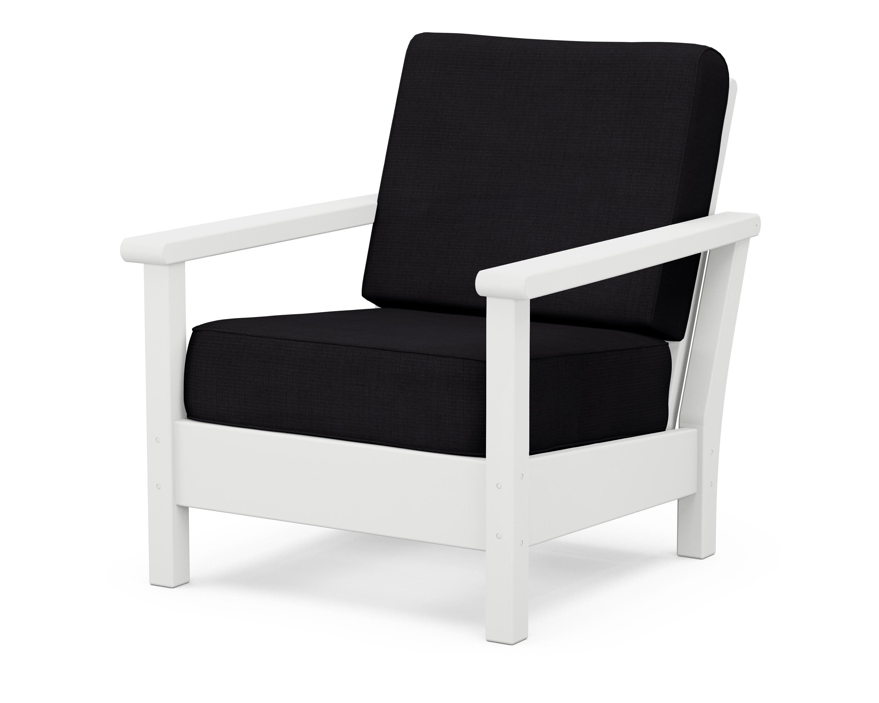 Harbour Deep Seating Chair in White / Midnight Linen