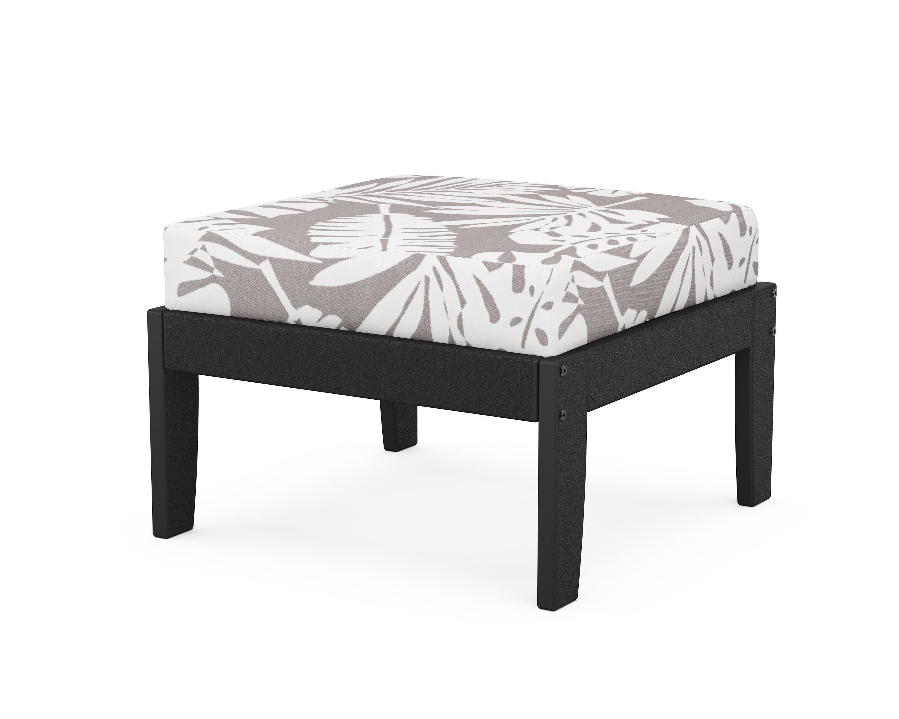 Modular Ottoman - Classic in Black / Leaf Grey Mist
