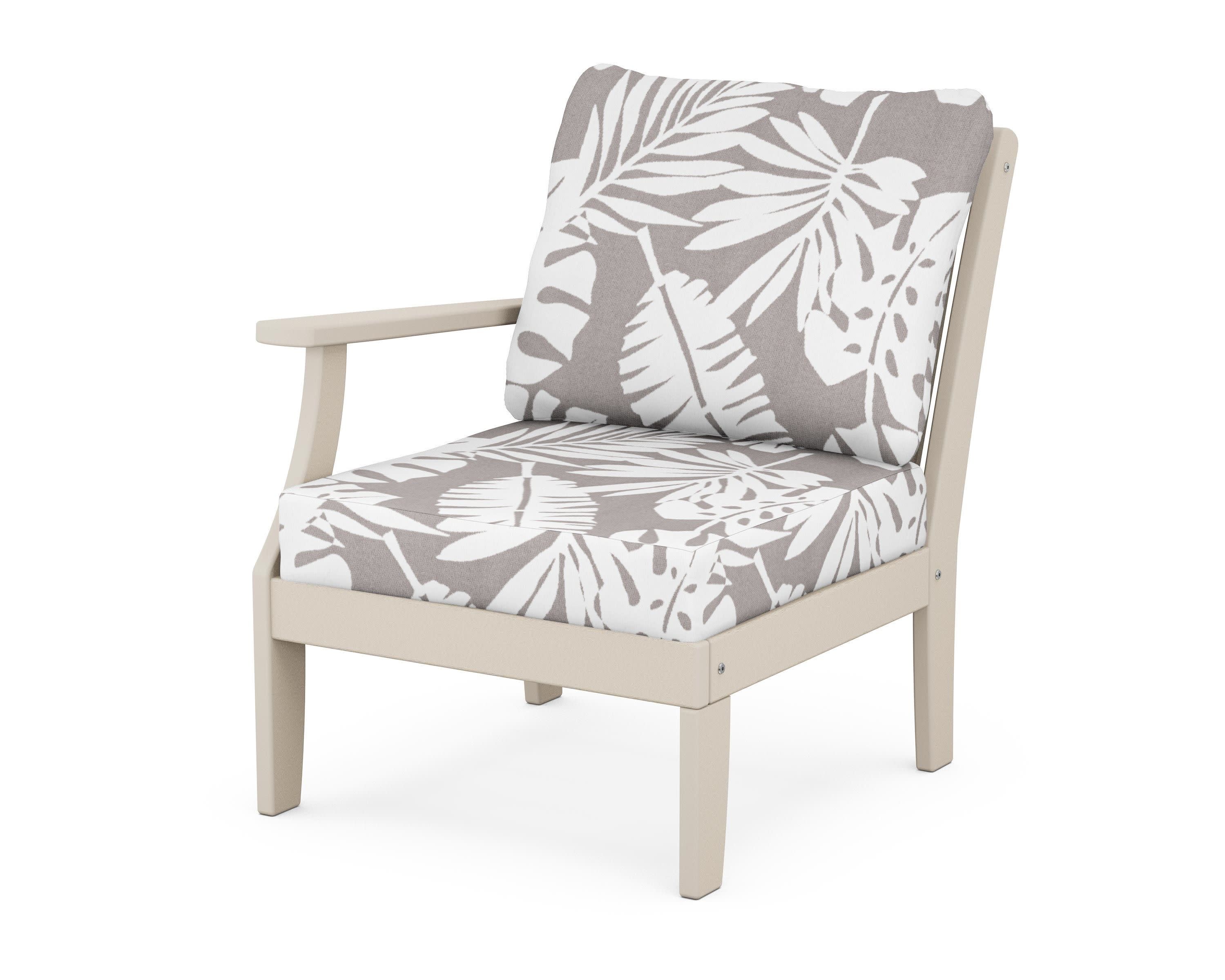 Braxton Modular Left Arm Chair in Sand / Leaf Grey Mist