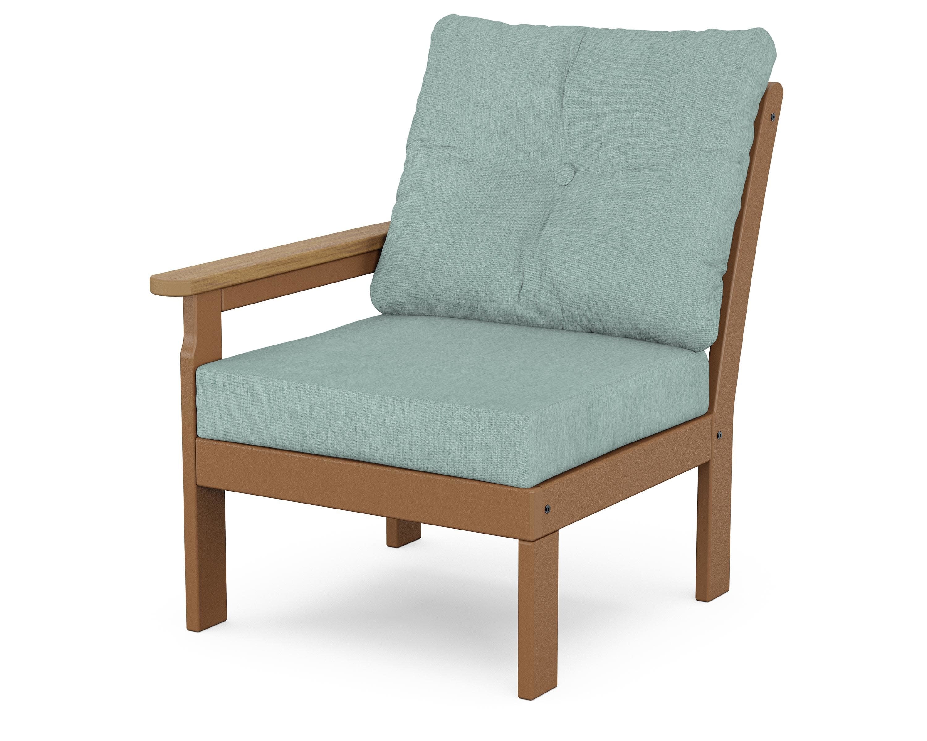 Vineyard Modular Left Arm Chair in Teak / Natural / Glacier Spa