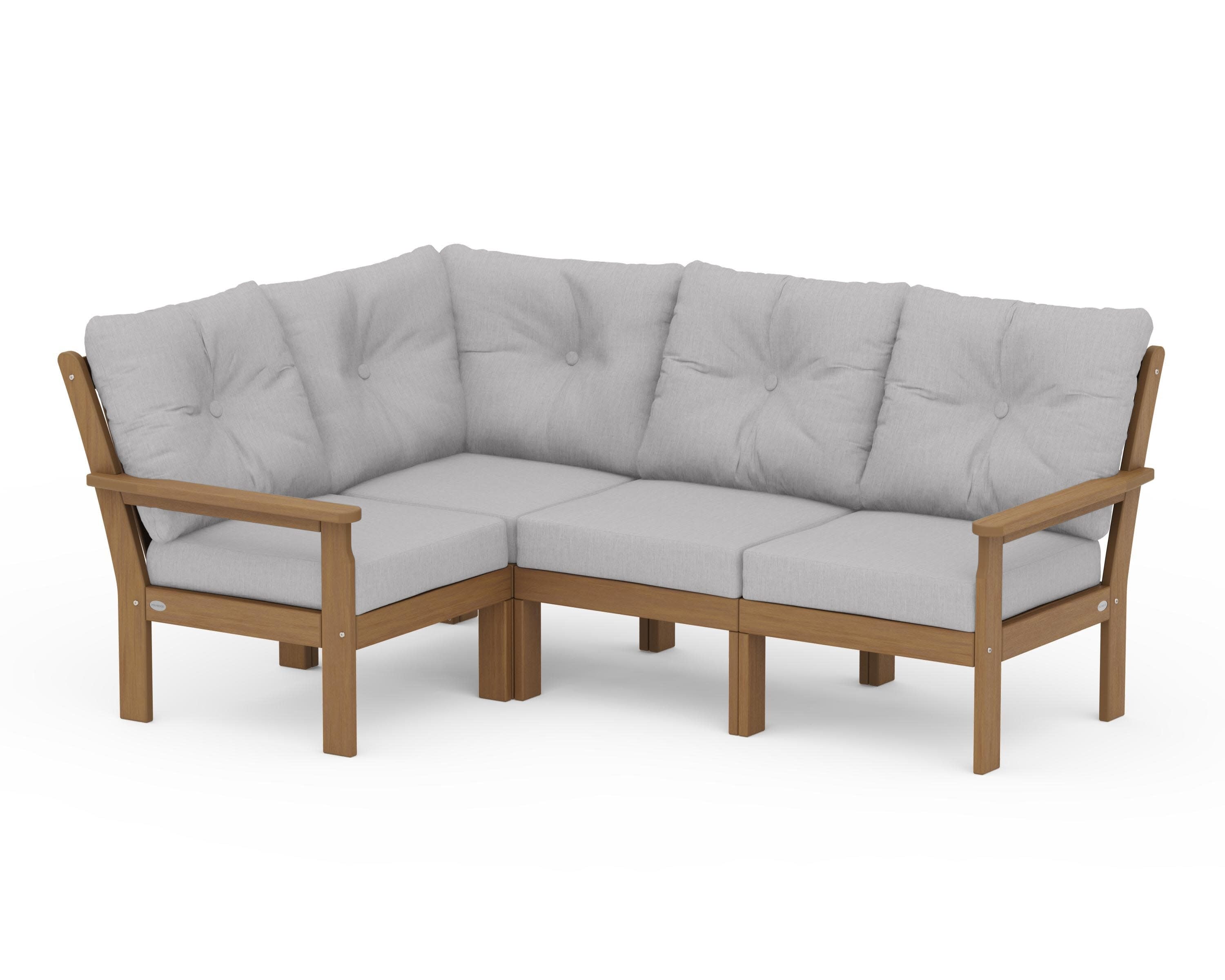 Vineyard 4-Piece Sectional in Natural / Granite