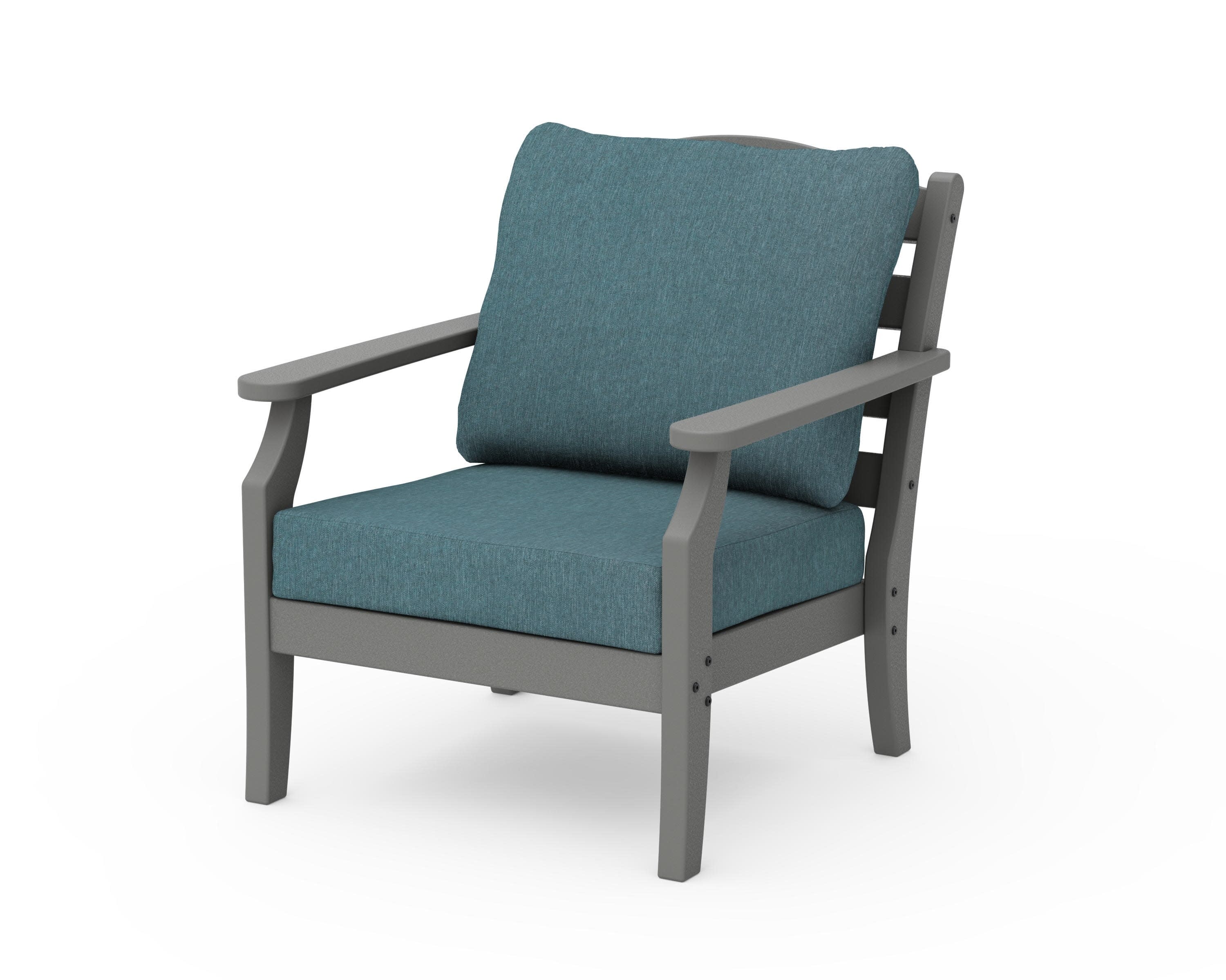 Savannah Deep Seating Chair in Slate Grey / Ocean Teal