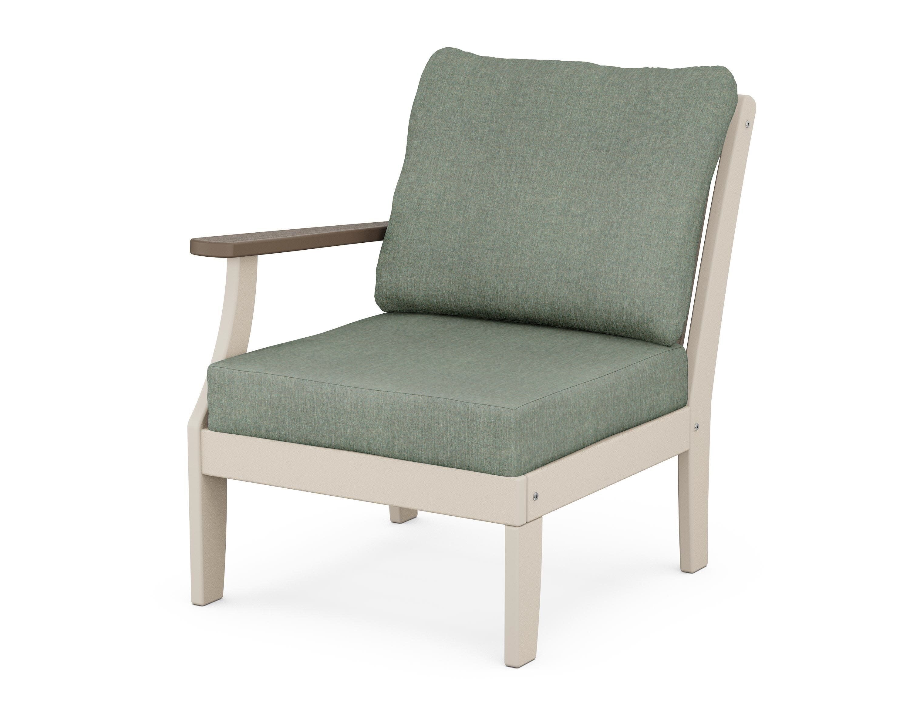 Braxton Modular Left Arm Chair in Sand / Kona / Cast Sage