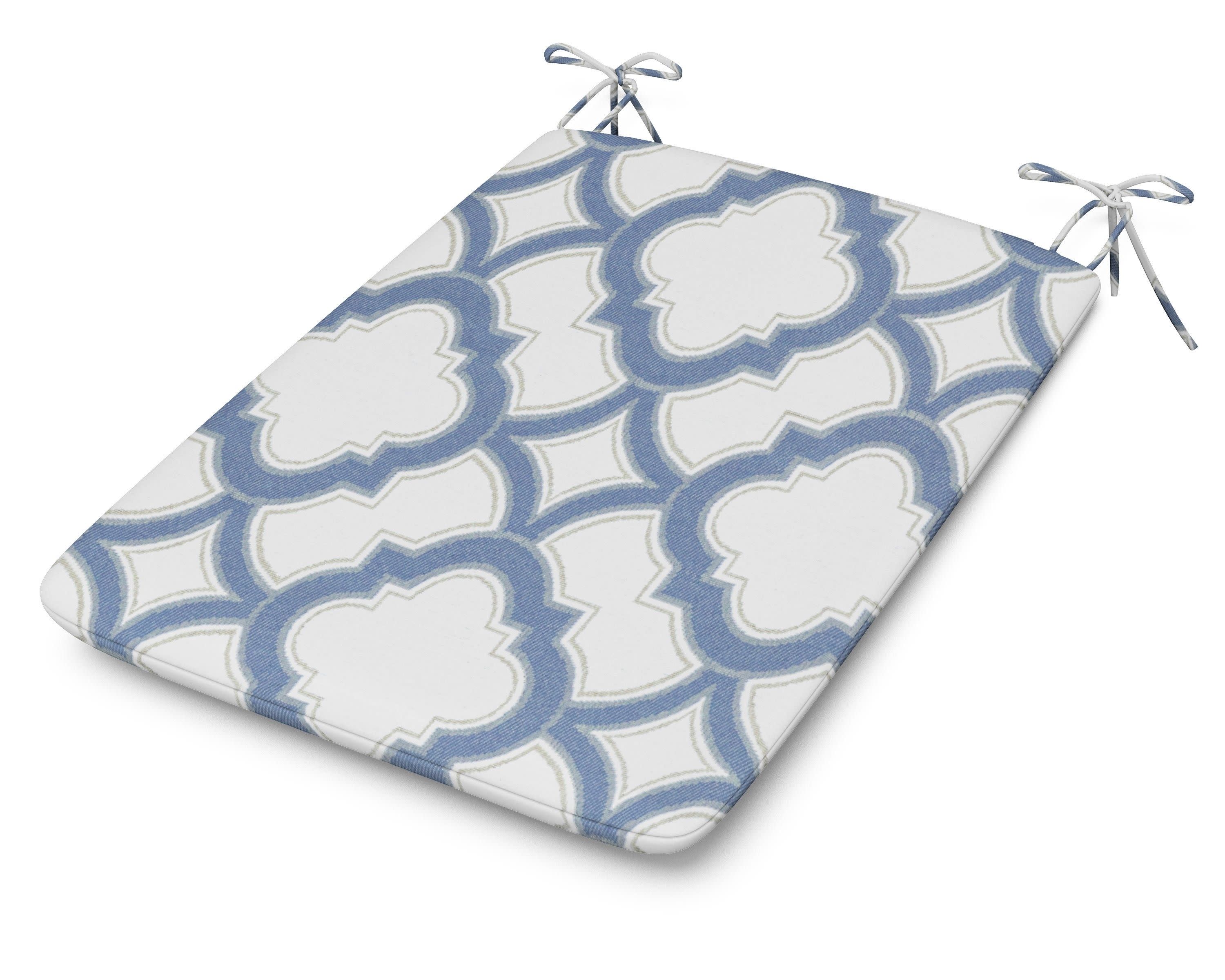 1100 Plaza Seat Pad in Trellis Sky Blue