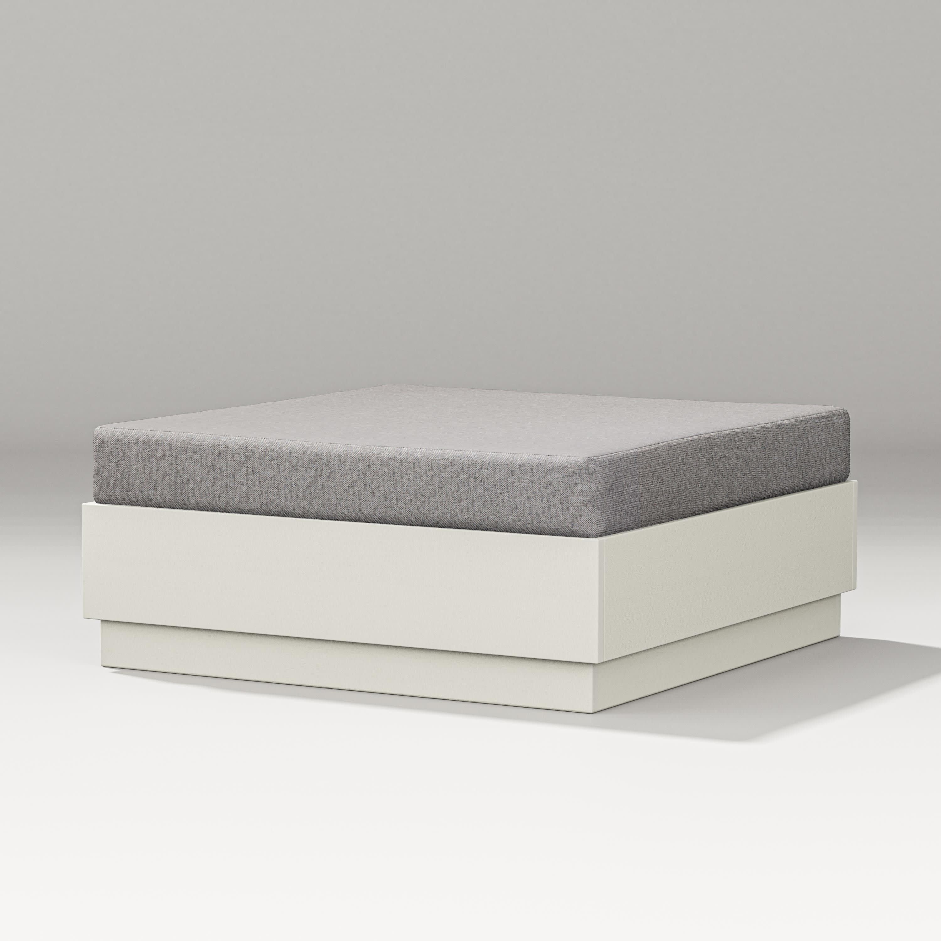Elevate Lounge Ottoman in Vintage White / Grey Mist