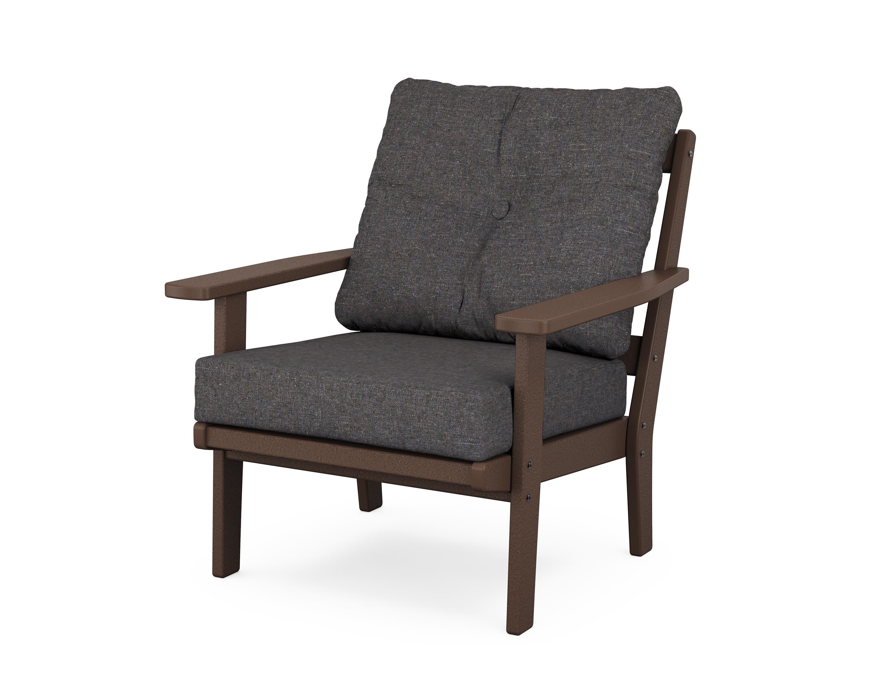 Oxford Deep Seating Chair in Mahogany / Ash Charcoal