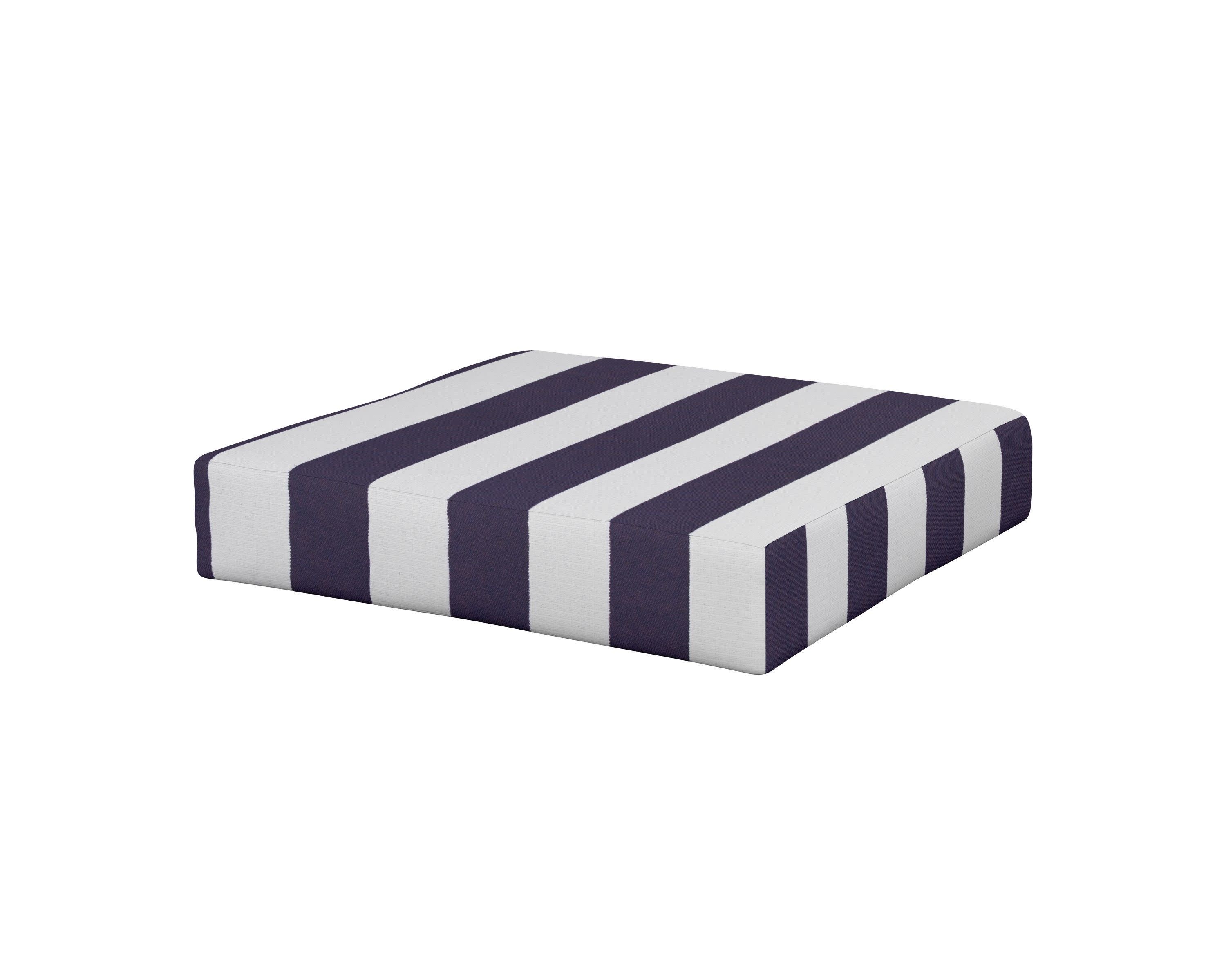 Prescott Ottoman Cushion in Cabana Stripe Navy