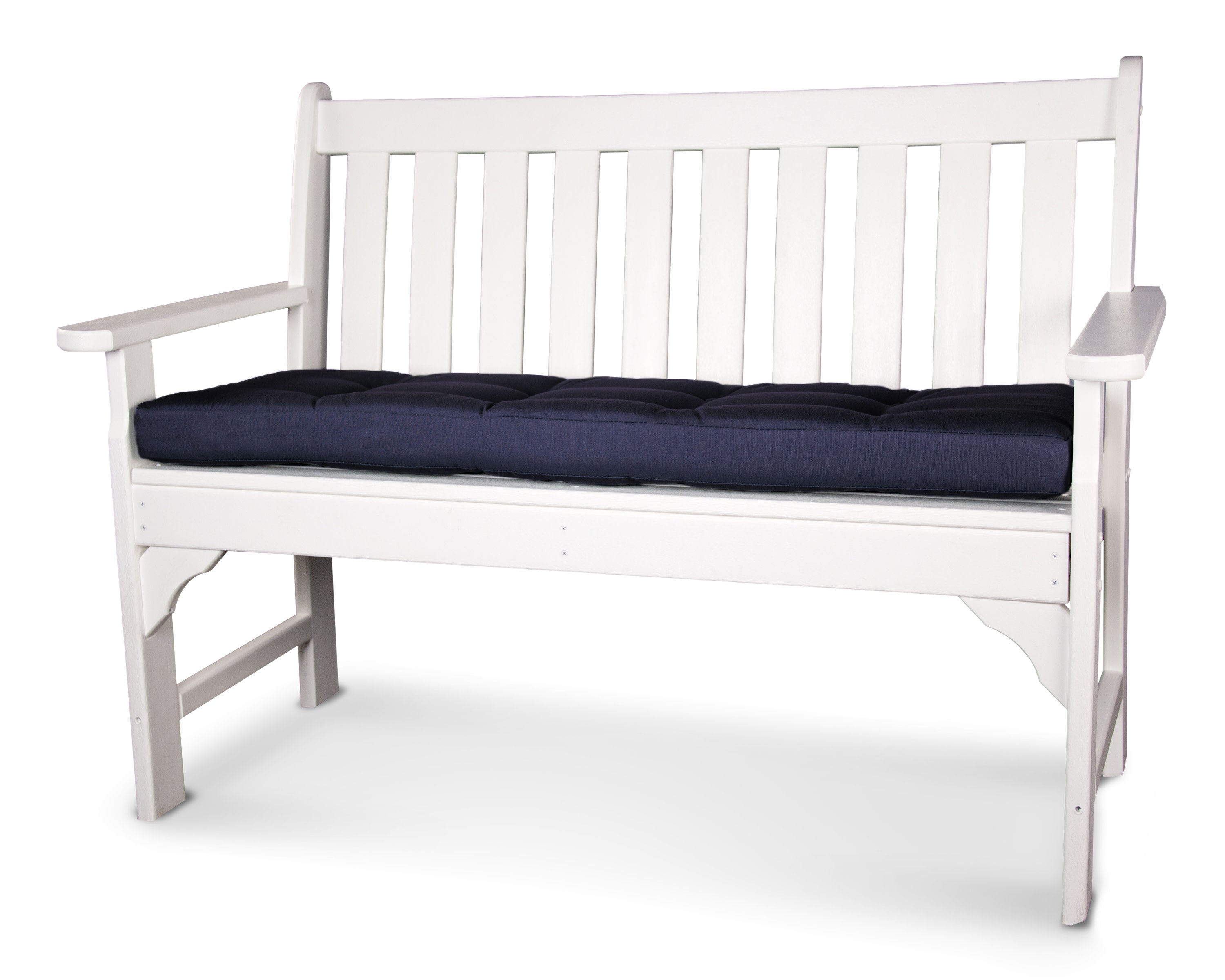 Ateeva Luxe 43" x 14" Outdoor Bench and Swing Cushion by POLYWOOD in Navy