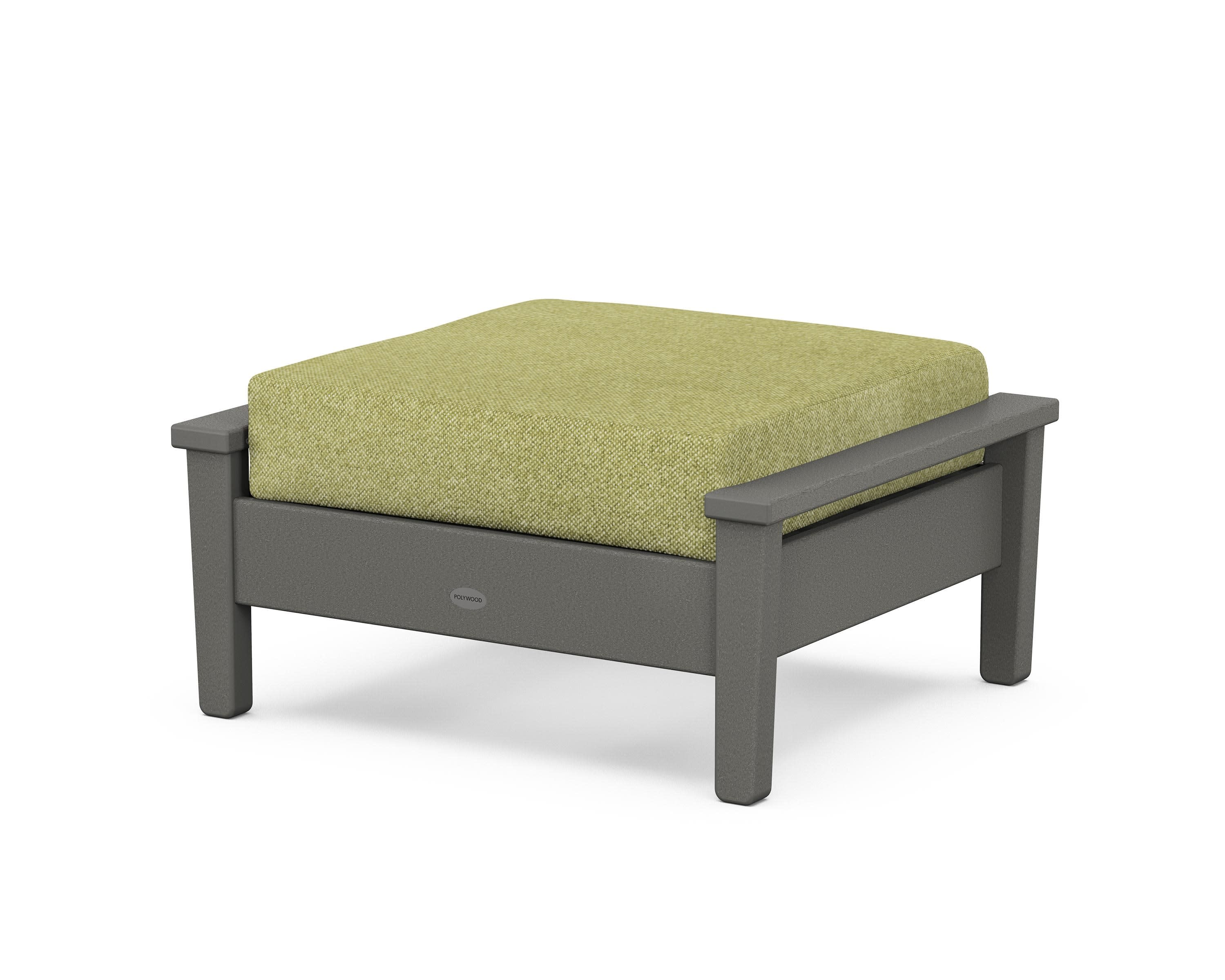 Prescott Deep Seating Ottoman in Slate Grey / Chartreuse Boucle
