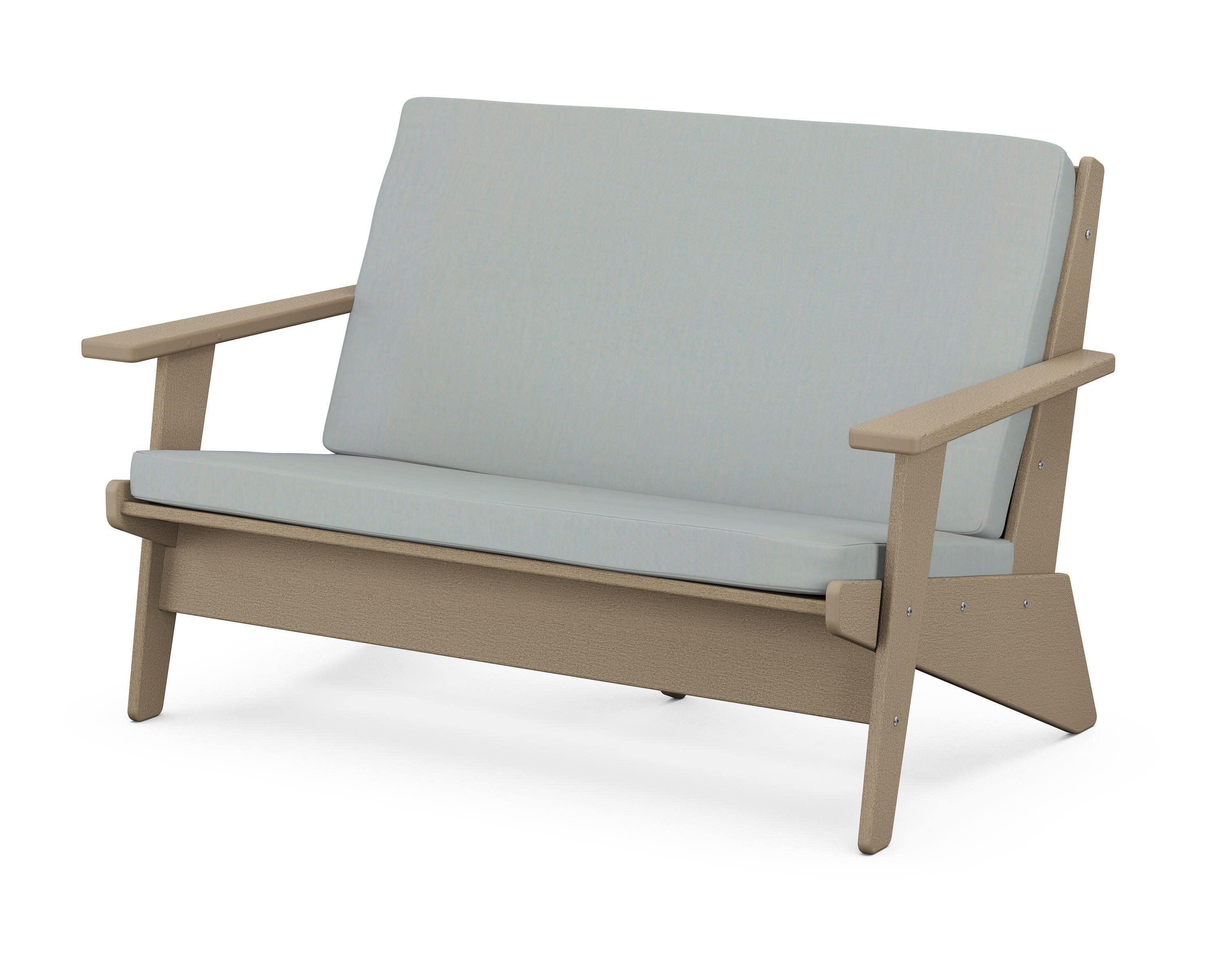 Riviera Modern Lounge Loveseat in Vintage Sahara / Spa