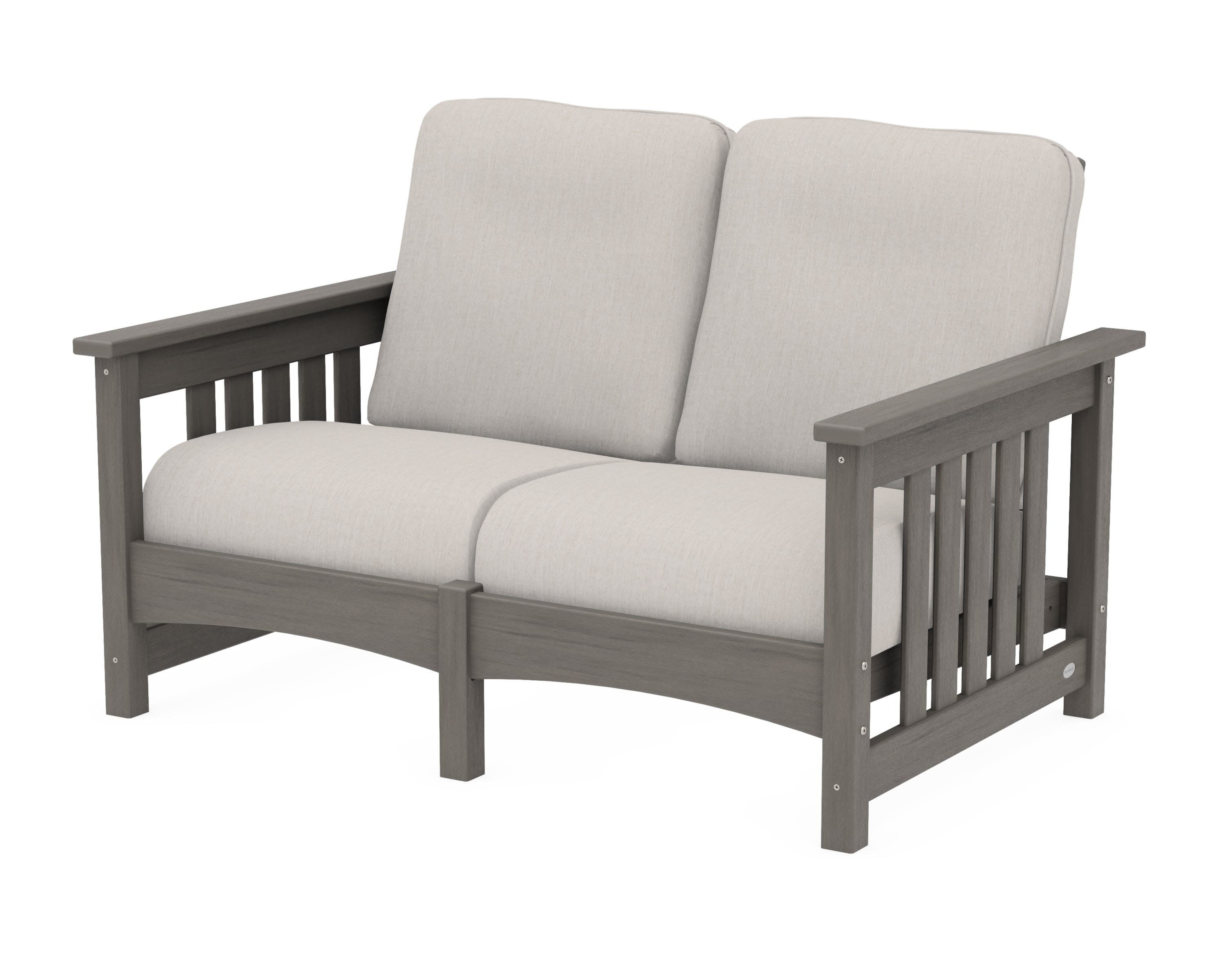 Club Mission Loveseat in Driftwood / Cast Ash