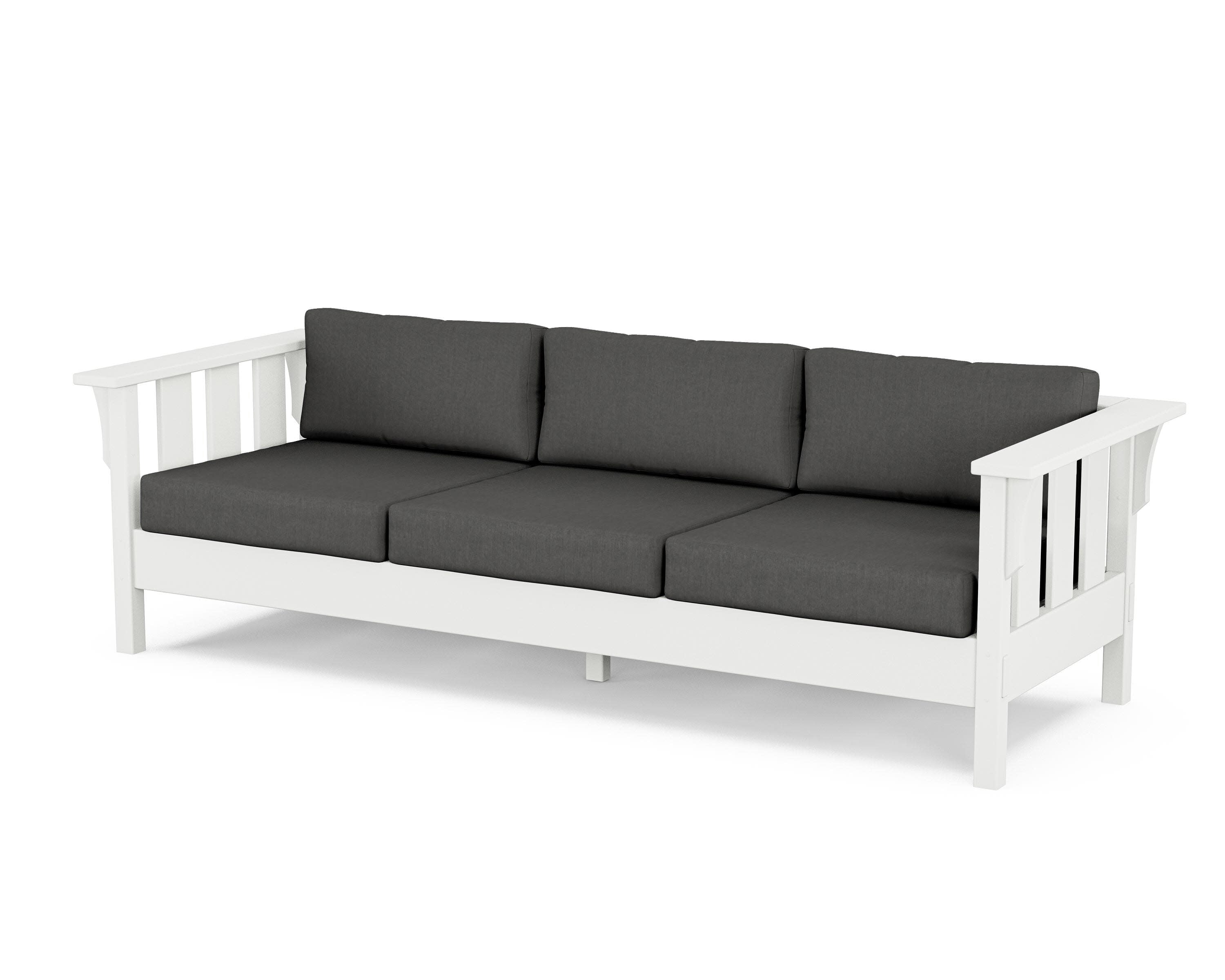 Acadia Deep Seating Sofa in White / Spectrum Carbon