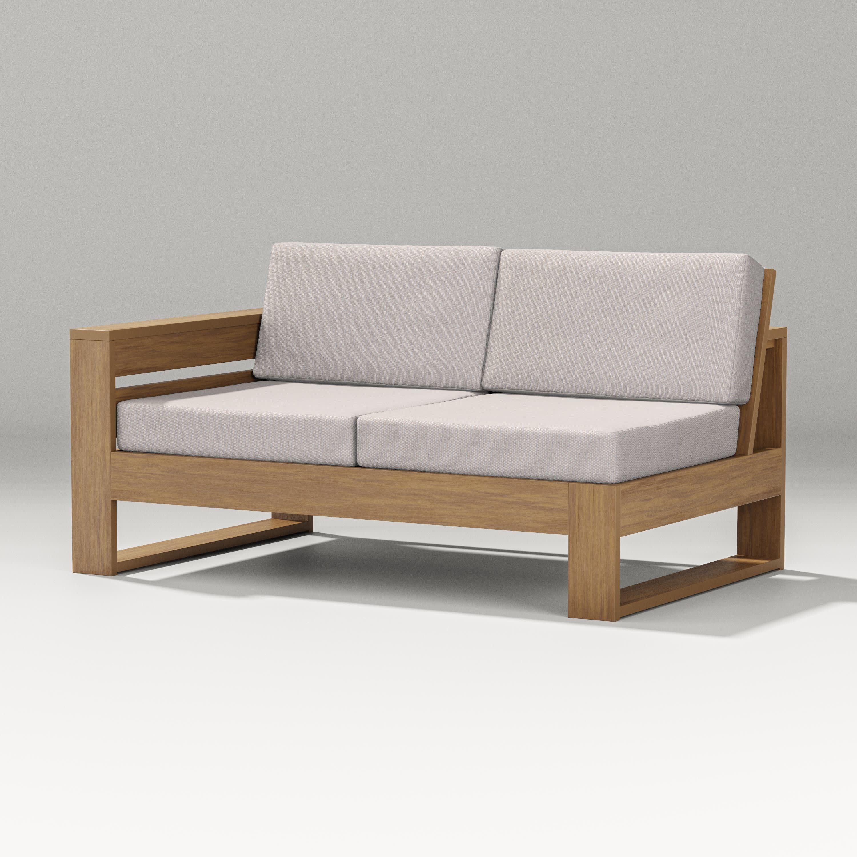 Latitude Modular Left Arm Loveseat in Natural / Dune Burlap