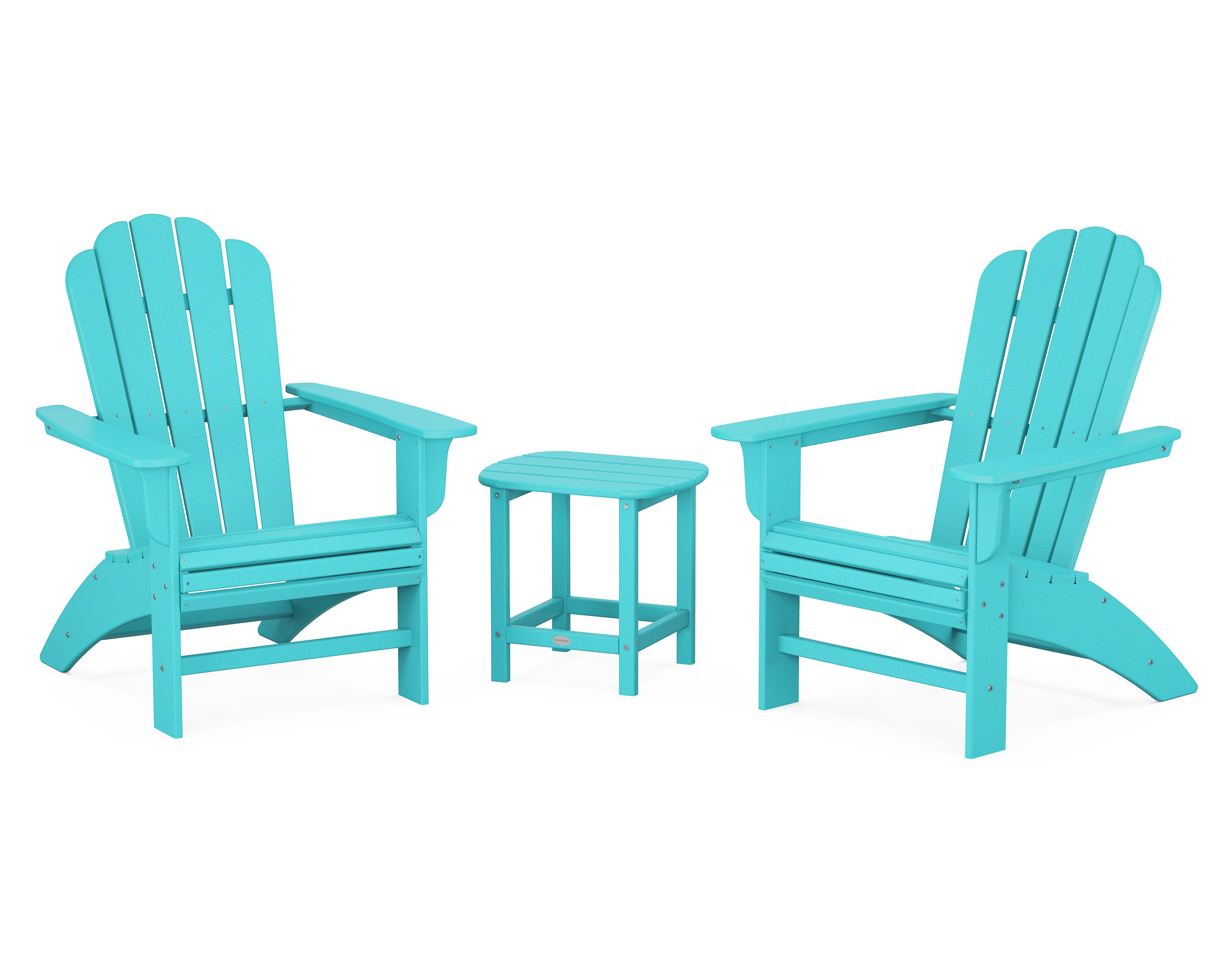 Cottage Curveback Adirondack Chair 3-Piece Set in Aruba