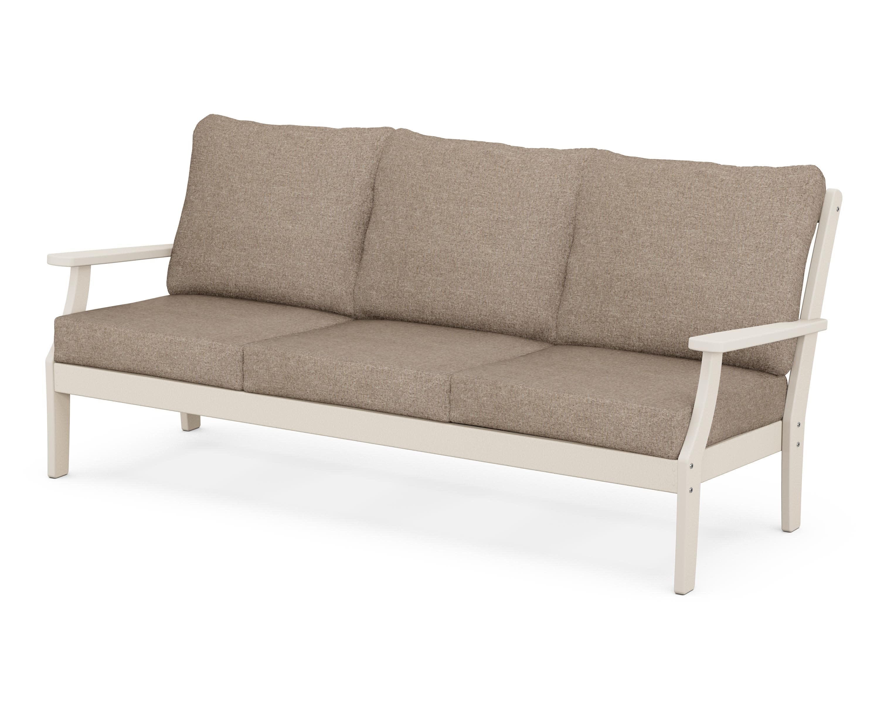 Braxton Deep Seating Sofa in Sand / Spiced Burlap