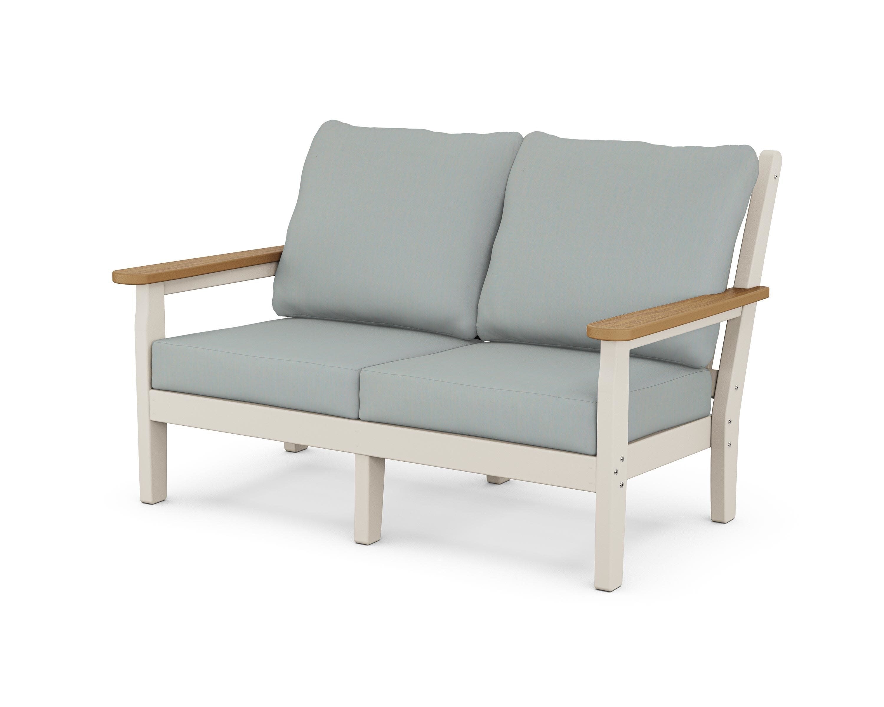 Chippendale Deep Seating Loveseat in Sand / Natural / Spa
