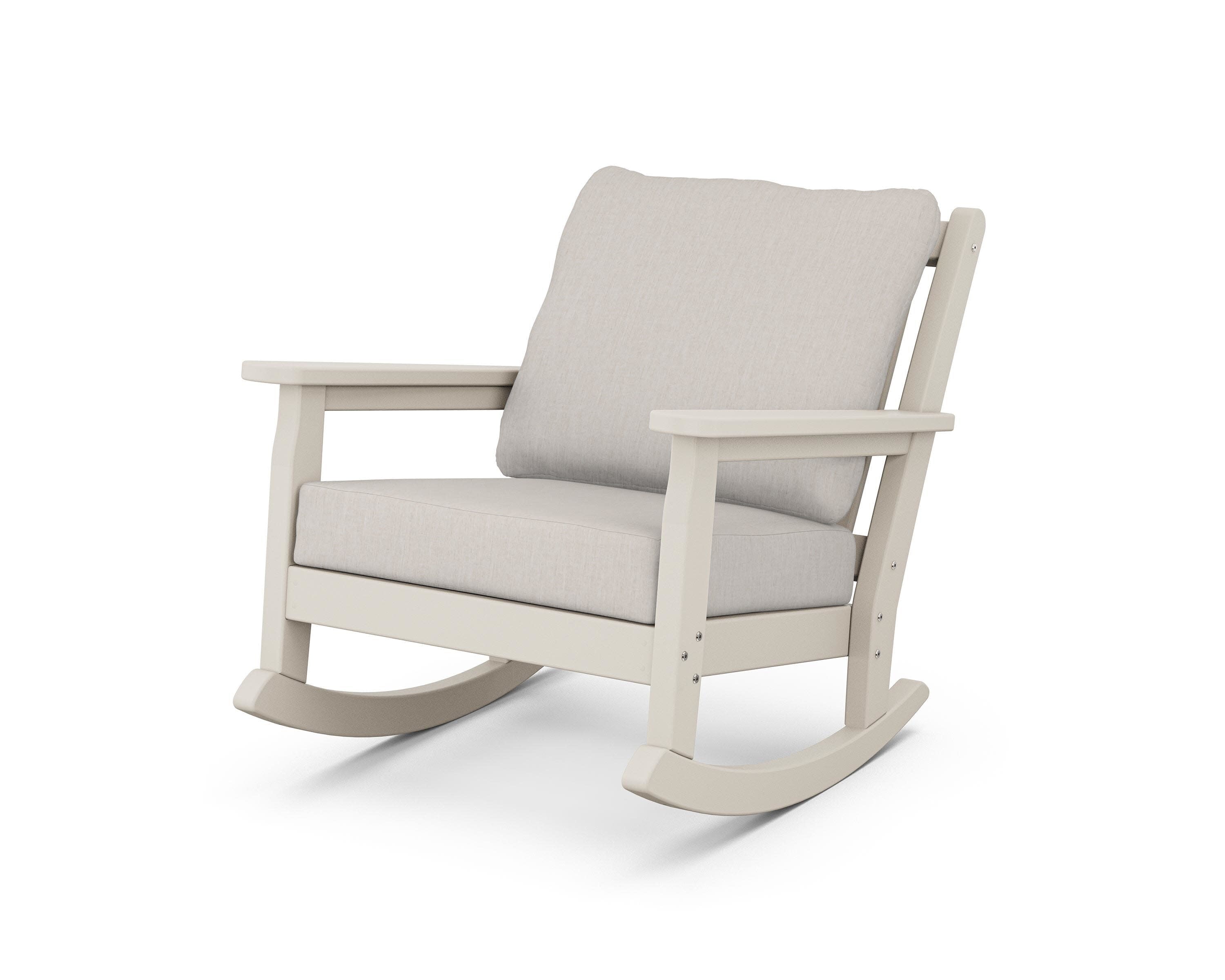 Chippendale Deep Seating Rocking Chair in Sand / Cast Ash