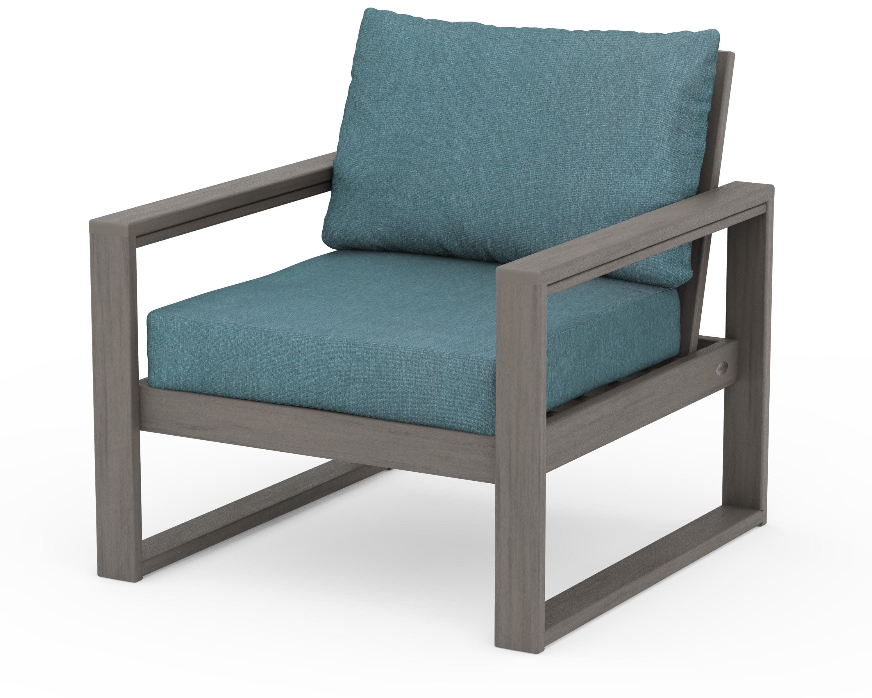 EDGE Club Chair in Driftwood / Ocean Teal