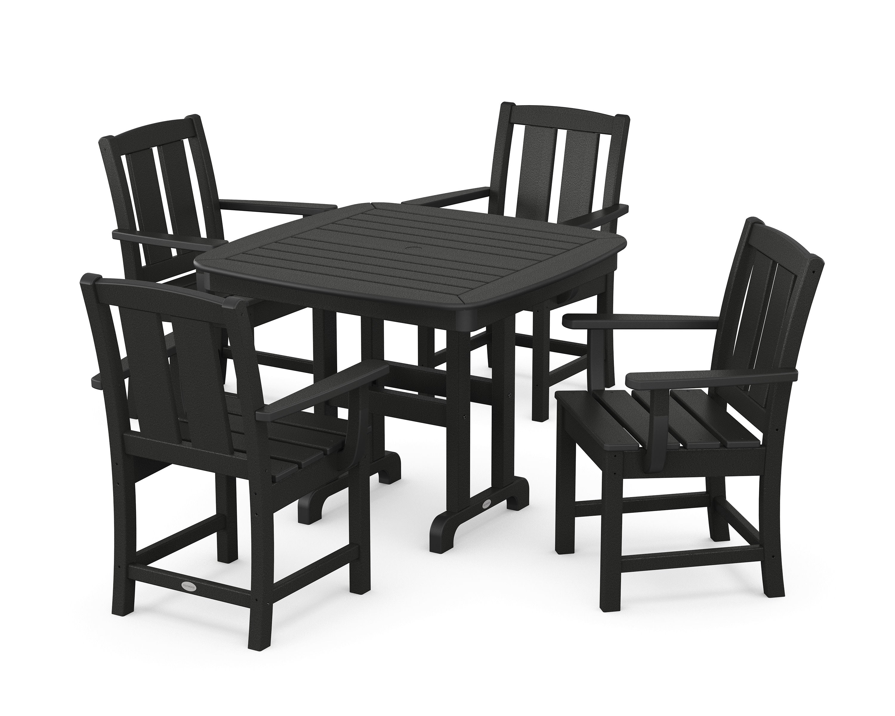 Mission 5-Piece Dining Set in Black
