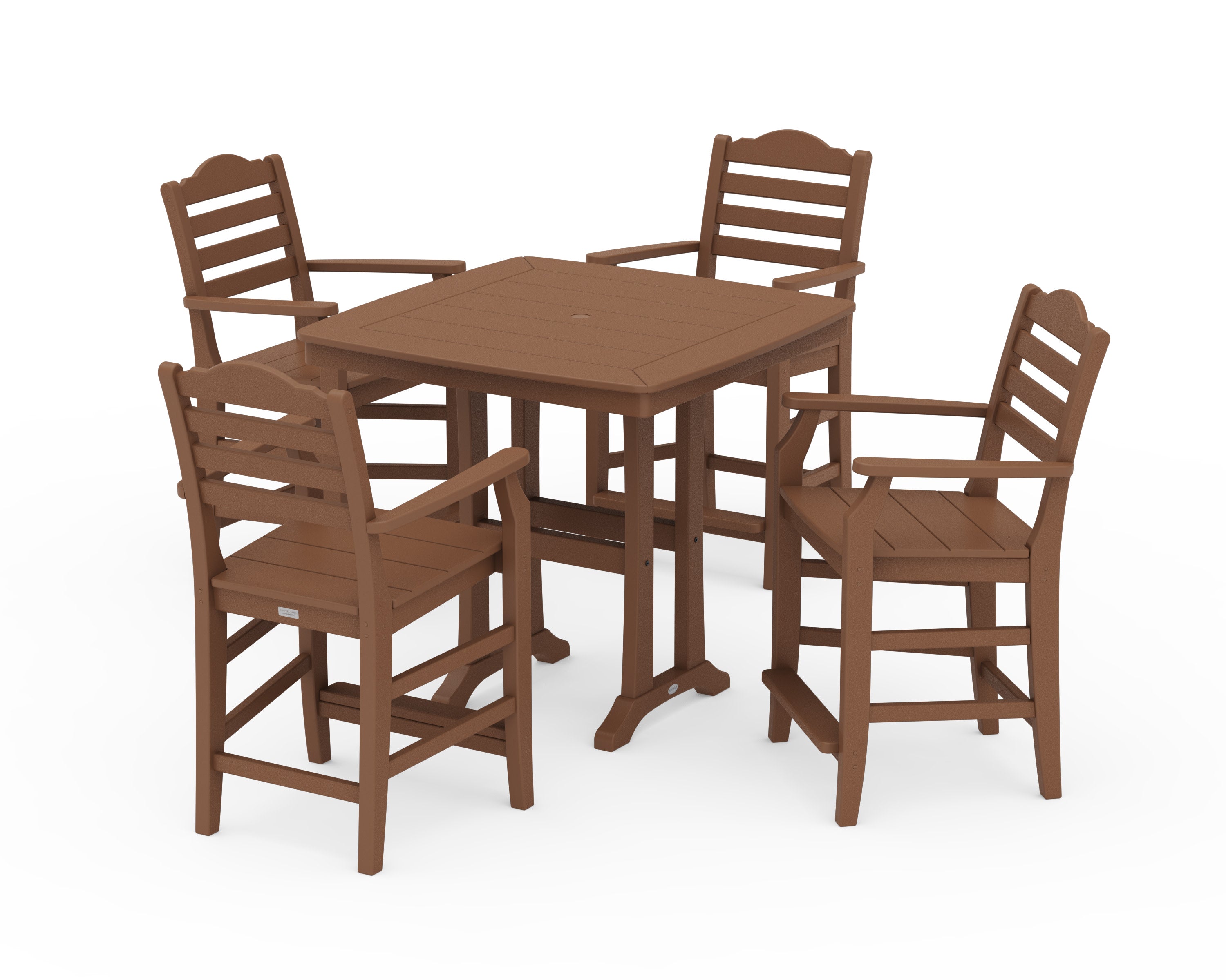 Savannah 5-Piece Counter Set with Trestle Legs in Teak