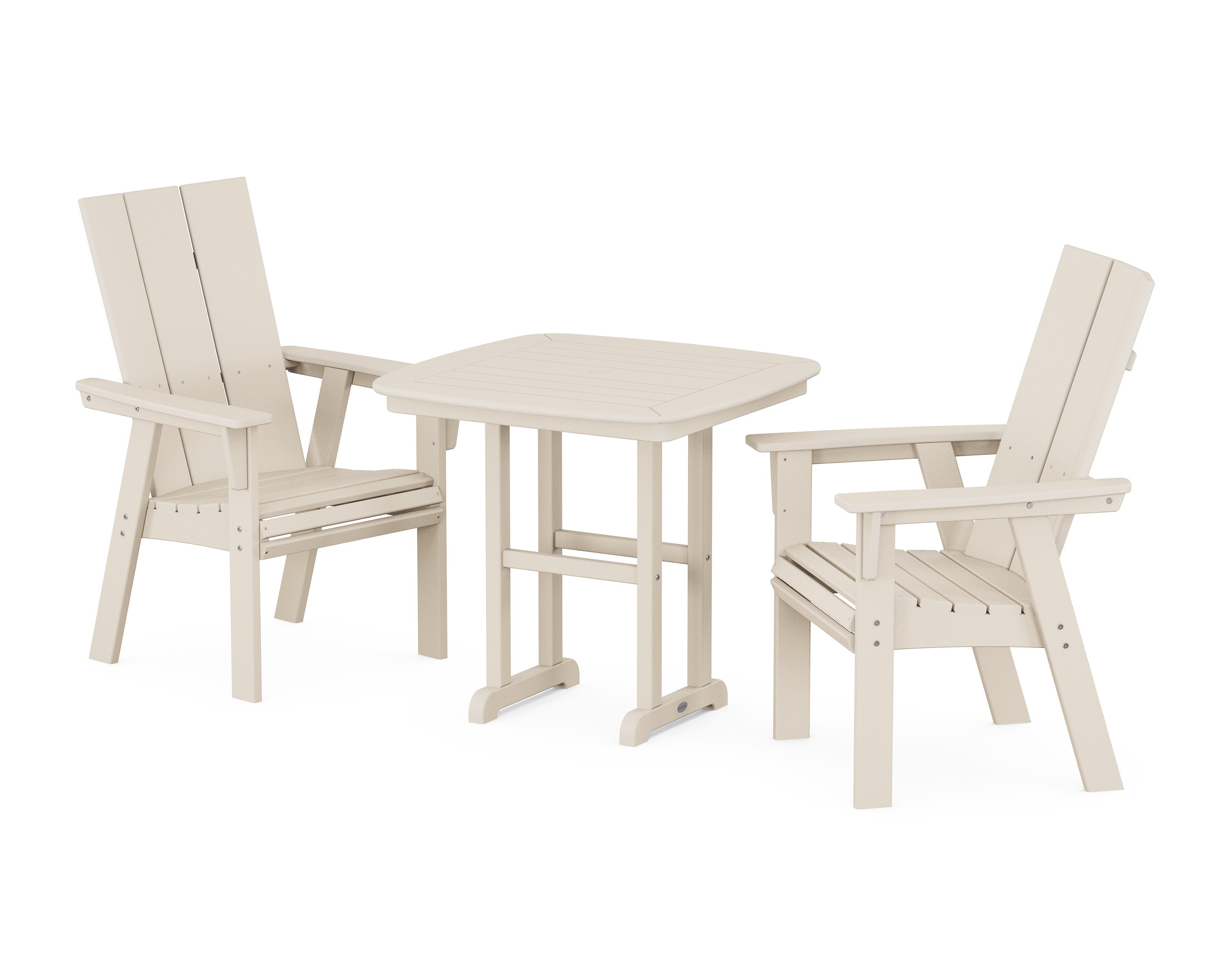 Modern Adirondack 3-Piece Dining Set in Sand