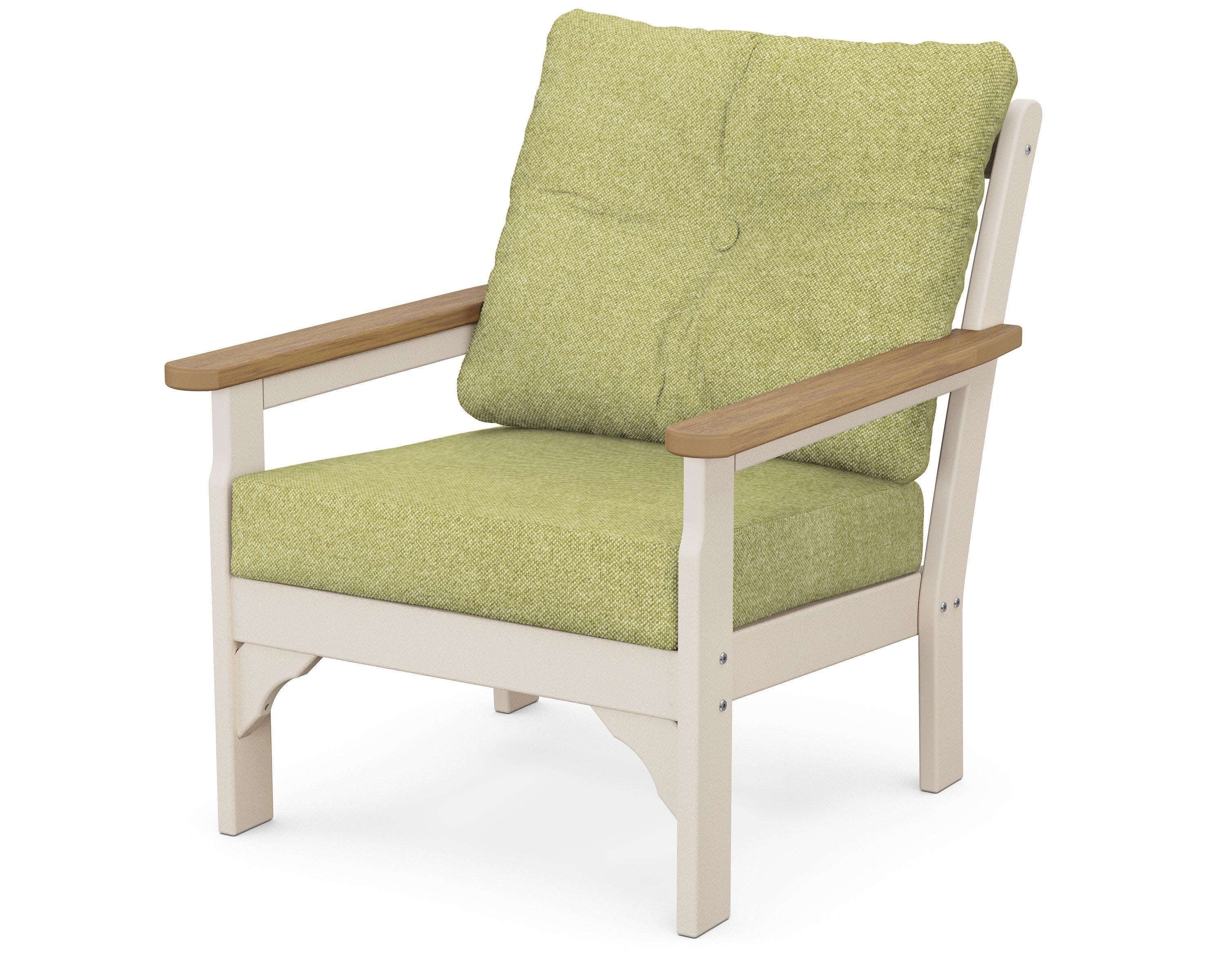 Vineyard Deep Seating Chair in Sand / Natural / Chartreuse Boucle