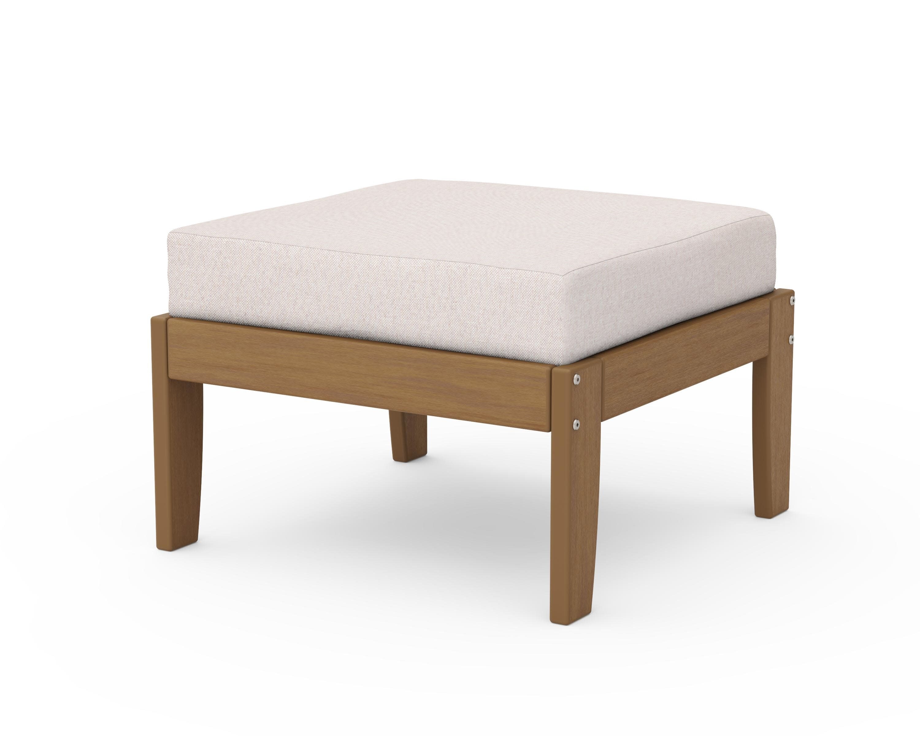Modular Ottoman - Classic in Natural / Dune Burlap