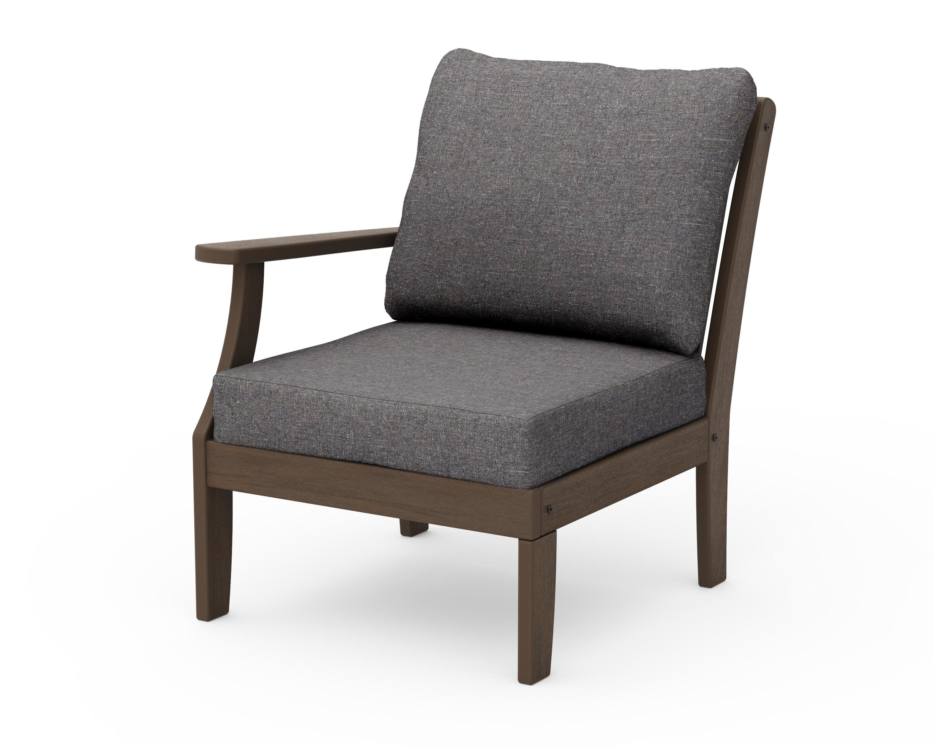 Braxton Modular Left Arm Chair in Kona / Ash Charcoal