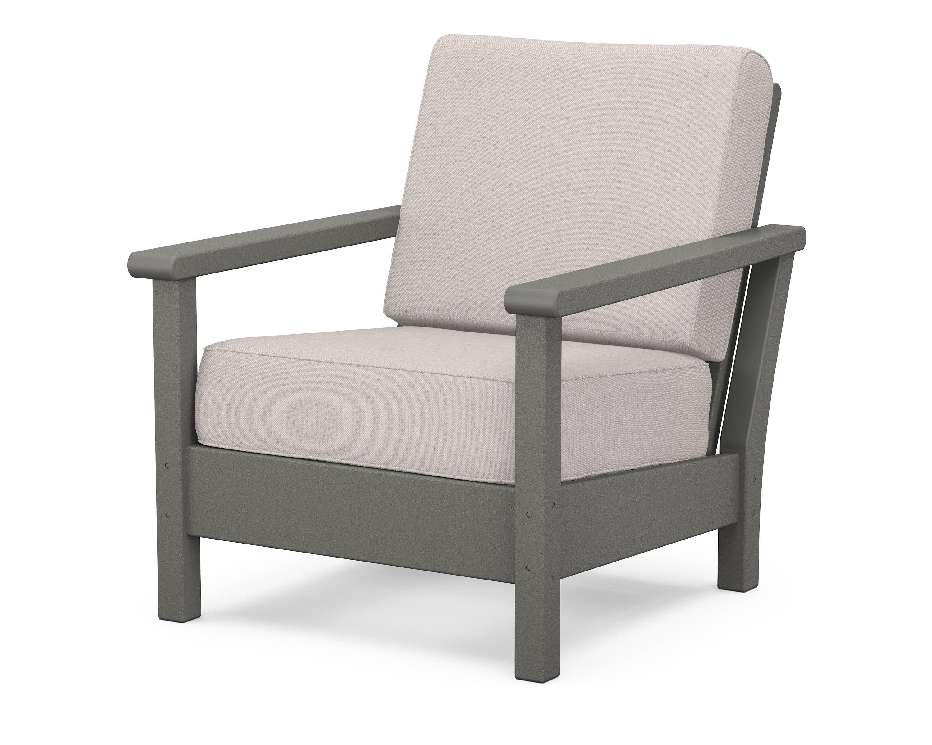 Harbour Deep Seating Chair in Slate Grey / Dune Burlap