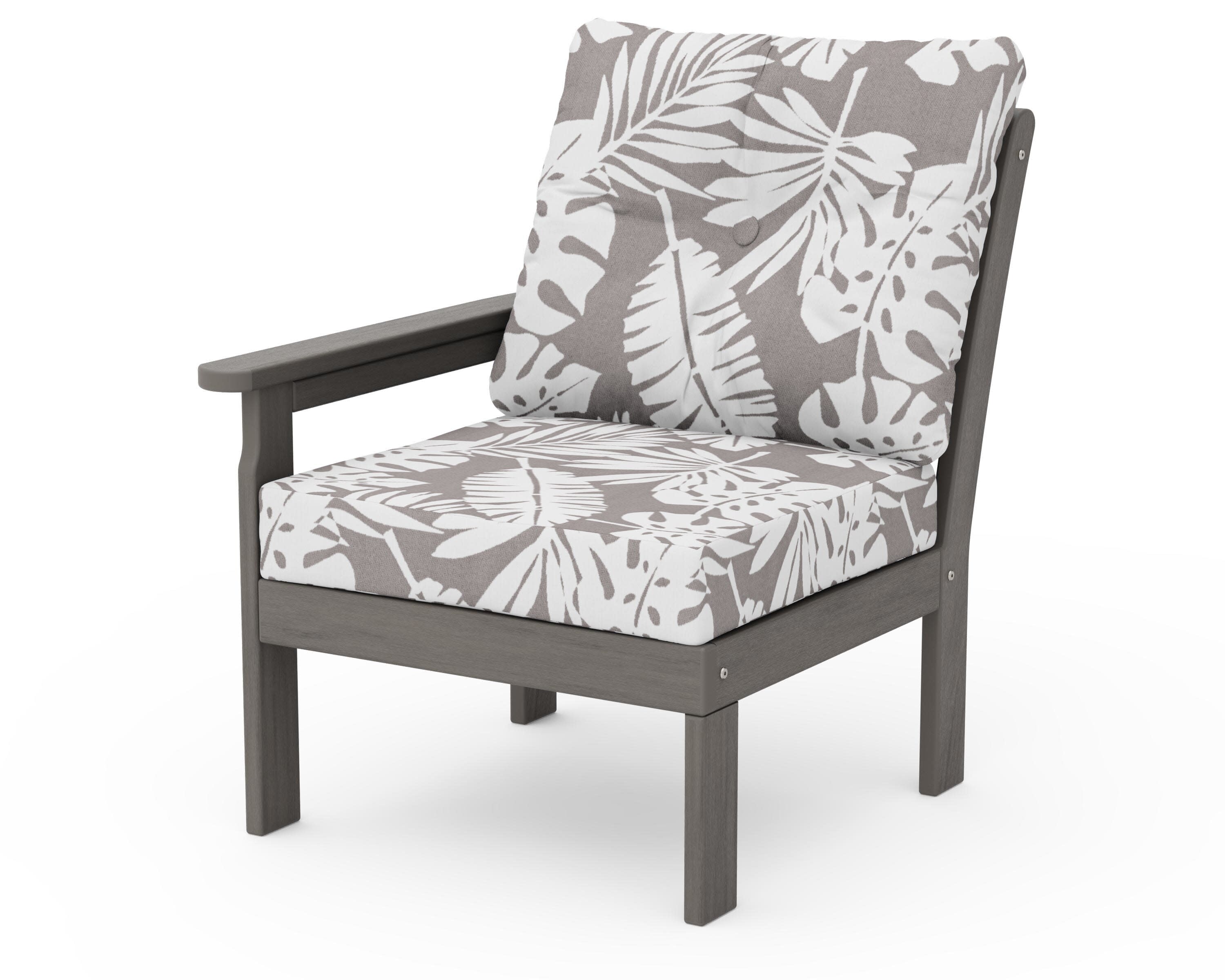 Vineyard Modular Left Arm Chair in Driftwood / Leaf Grey Mist