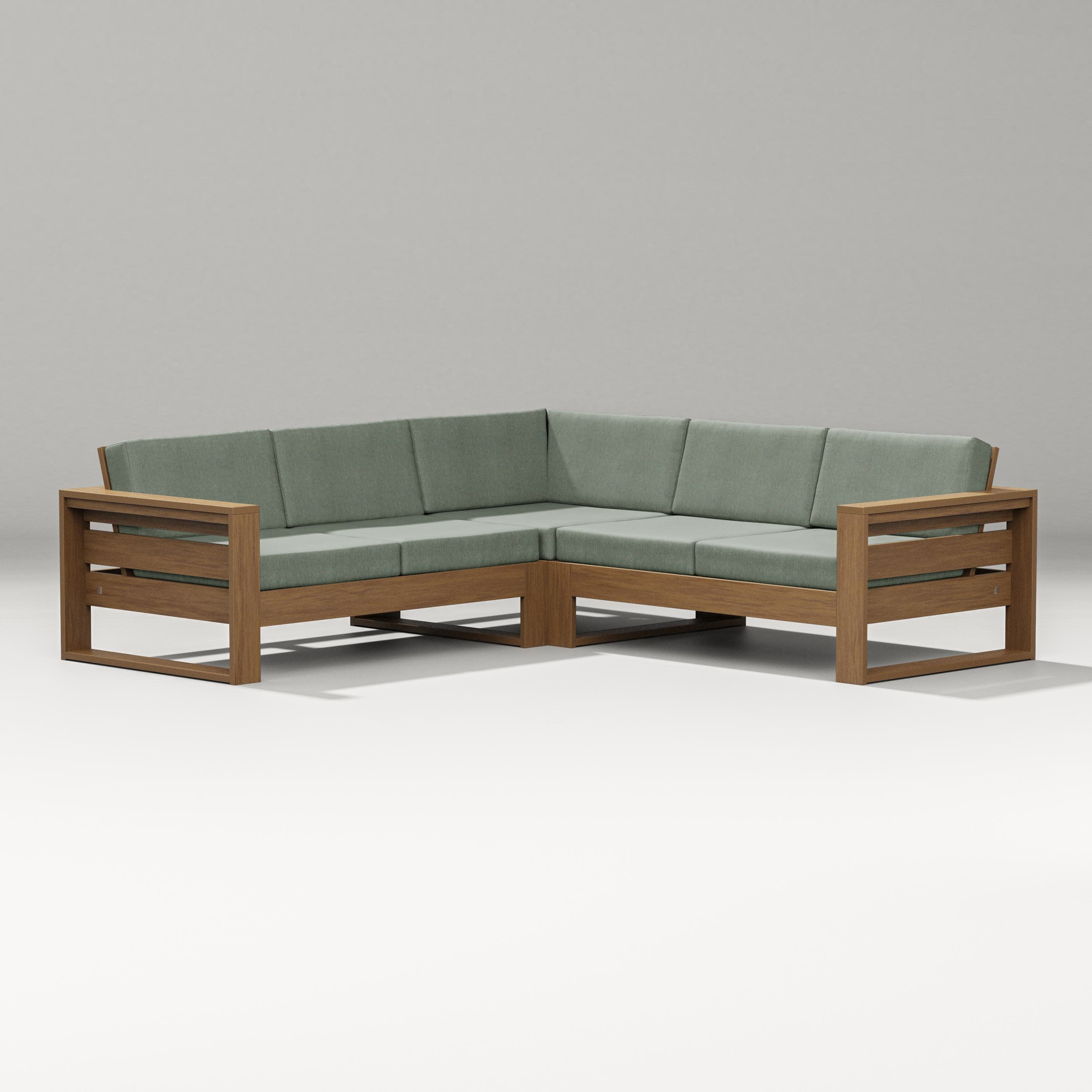 Latitude Corner Sectional in Natural / Cast Sage