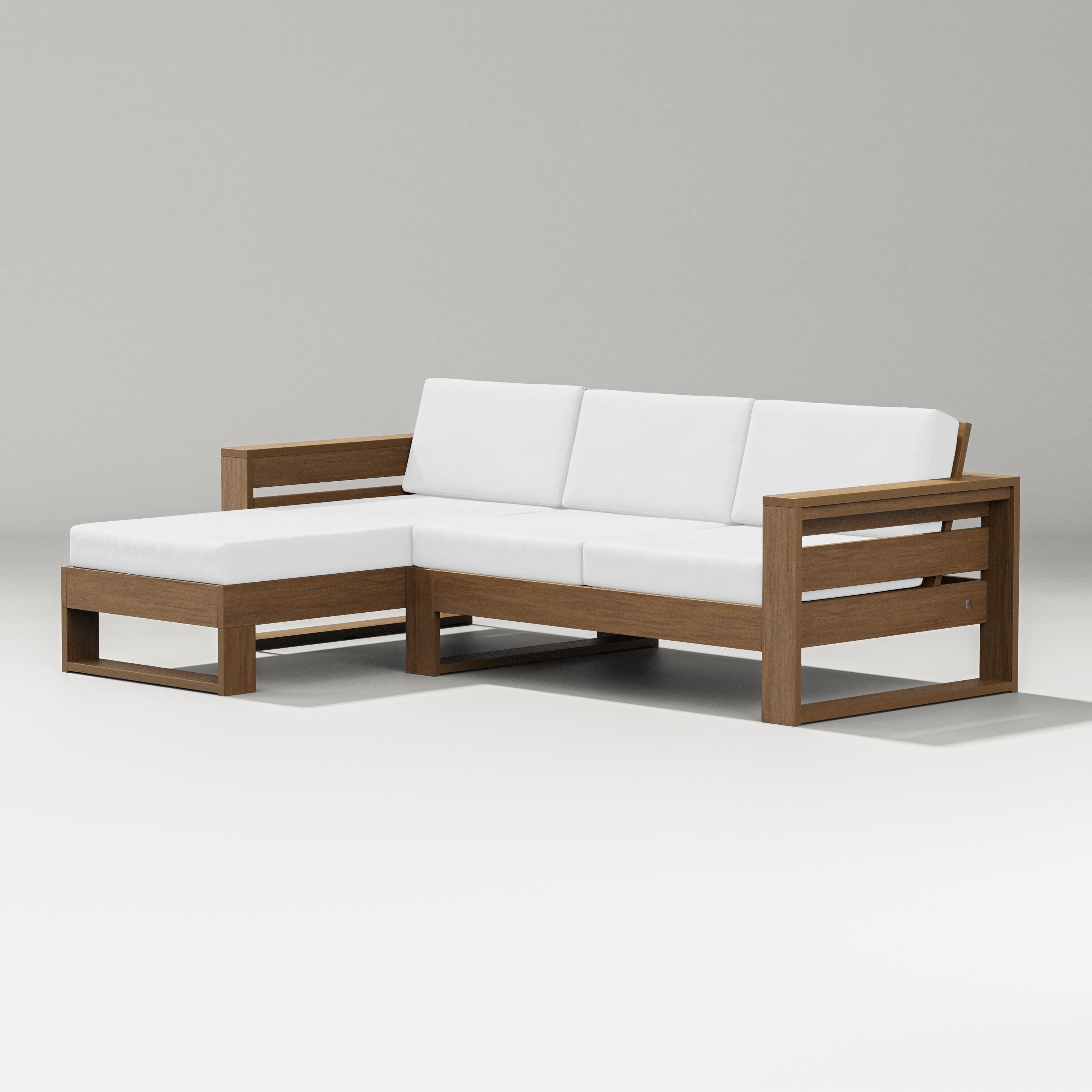 Latitude Left Chaise Sectional in Natural / Natural
