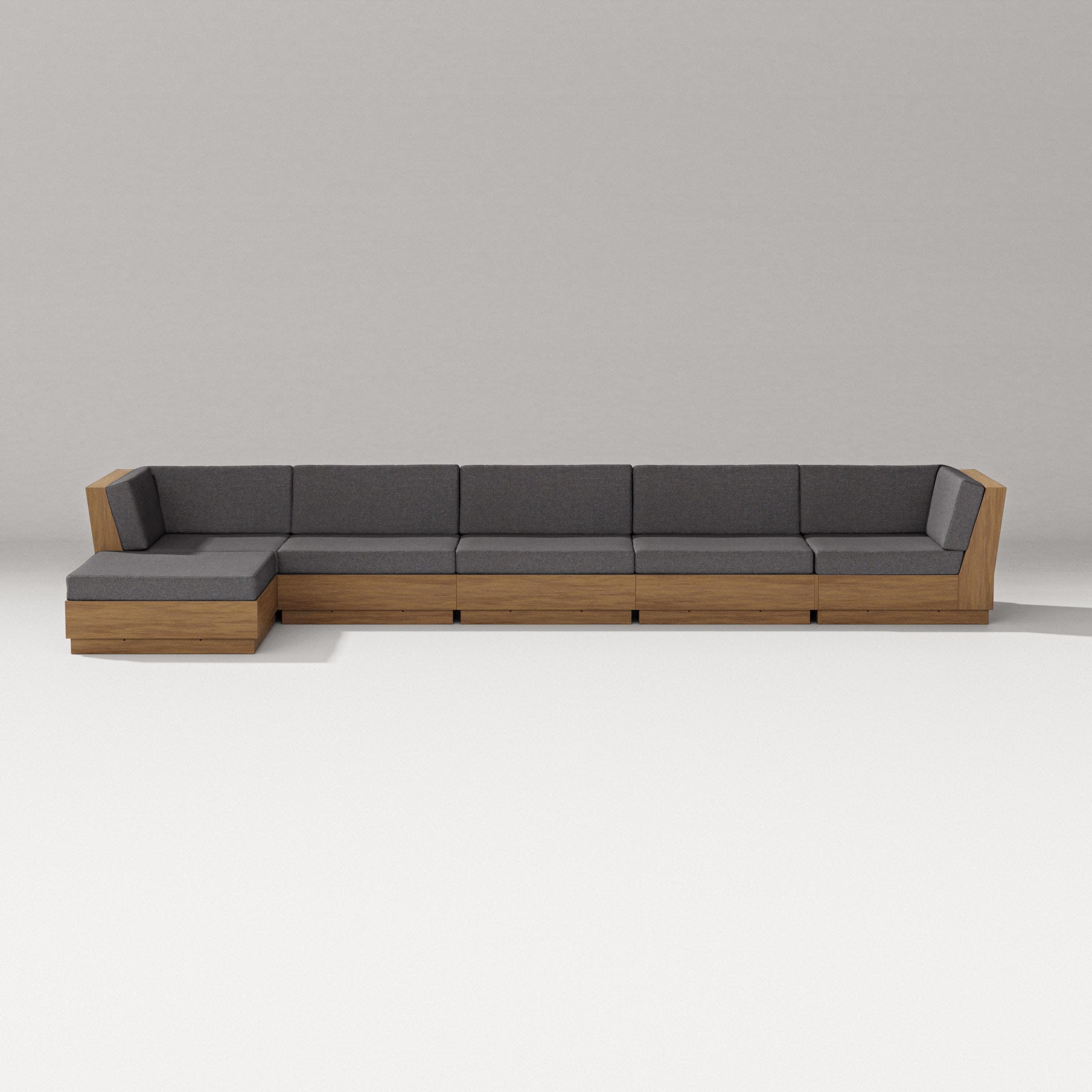 Elevate 6-Piece Chaise Sectional in Natural / Ash Charcoal