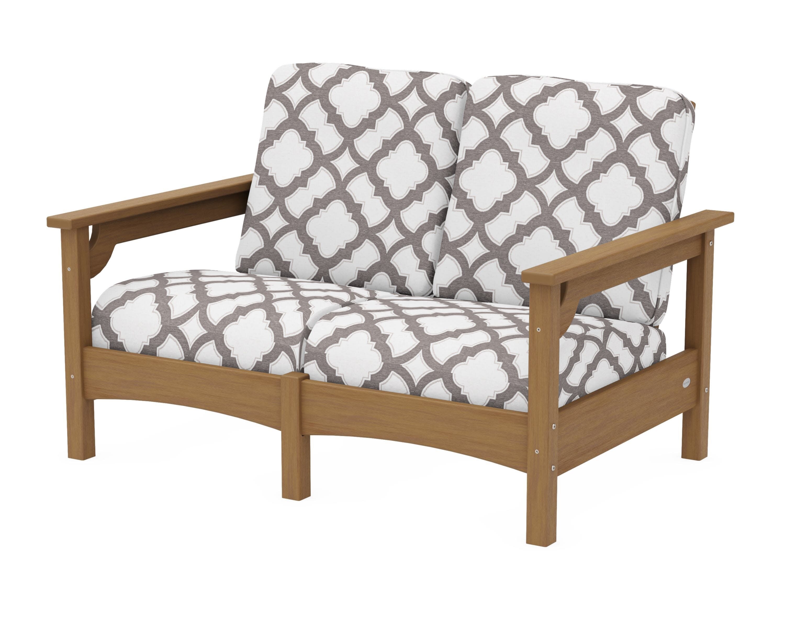 Club Loveseat in Natural / Trellis Grey Mist