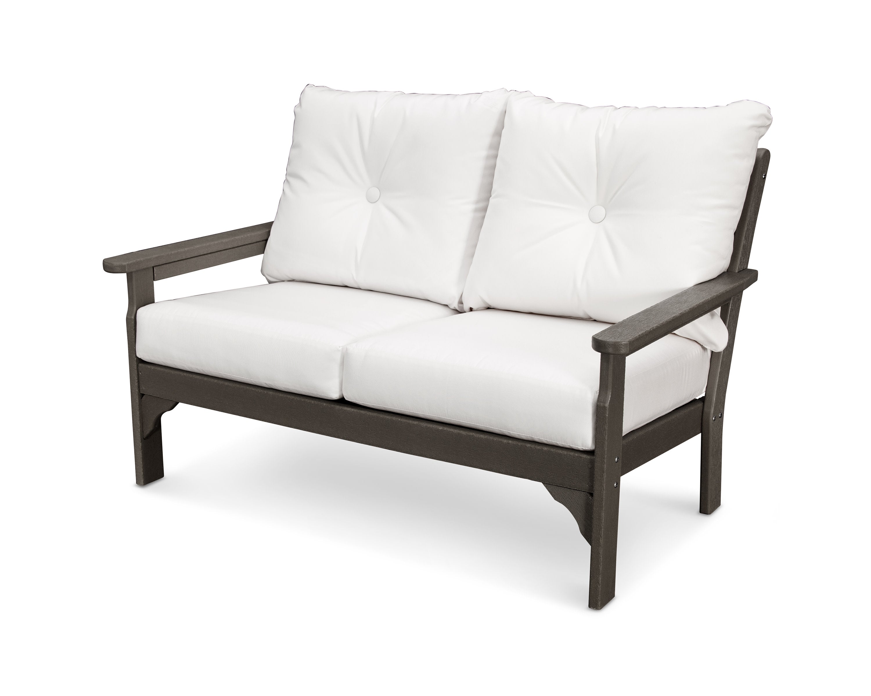 Vineyard Deep Seating Loveseat in Vintage Coffee / Natural