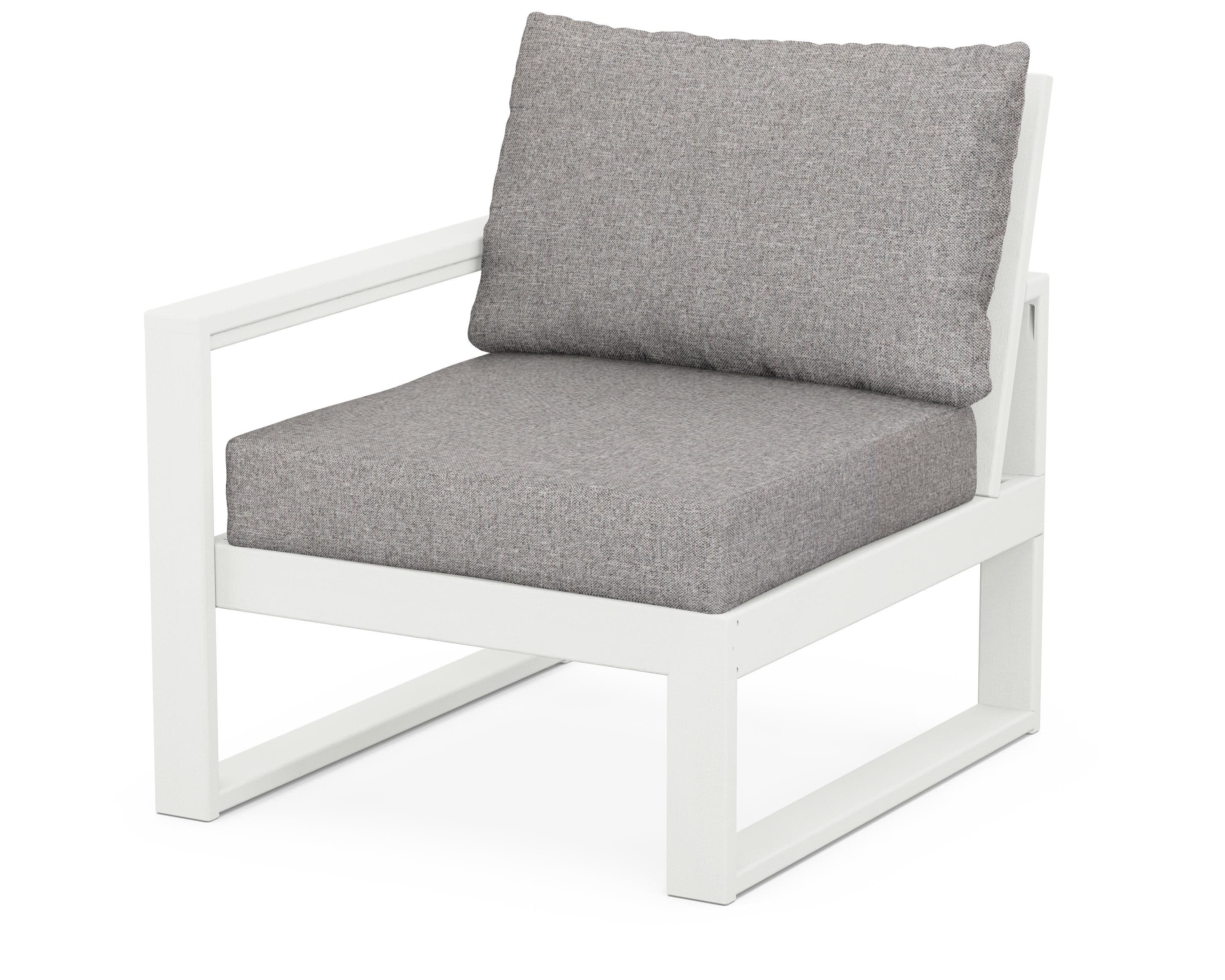 EDGE Modular Left Arm Chair in Vintage White / Grey Mist