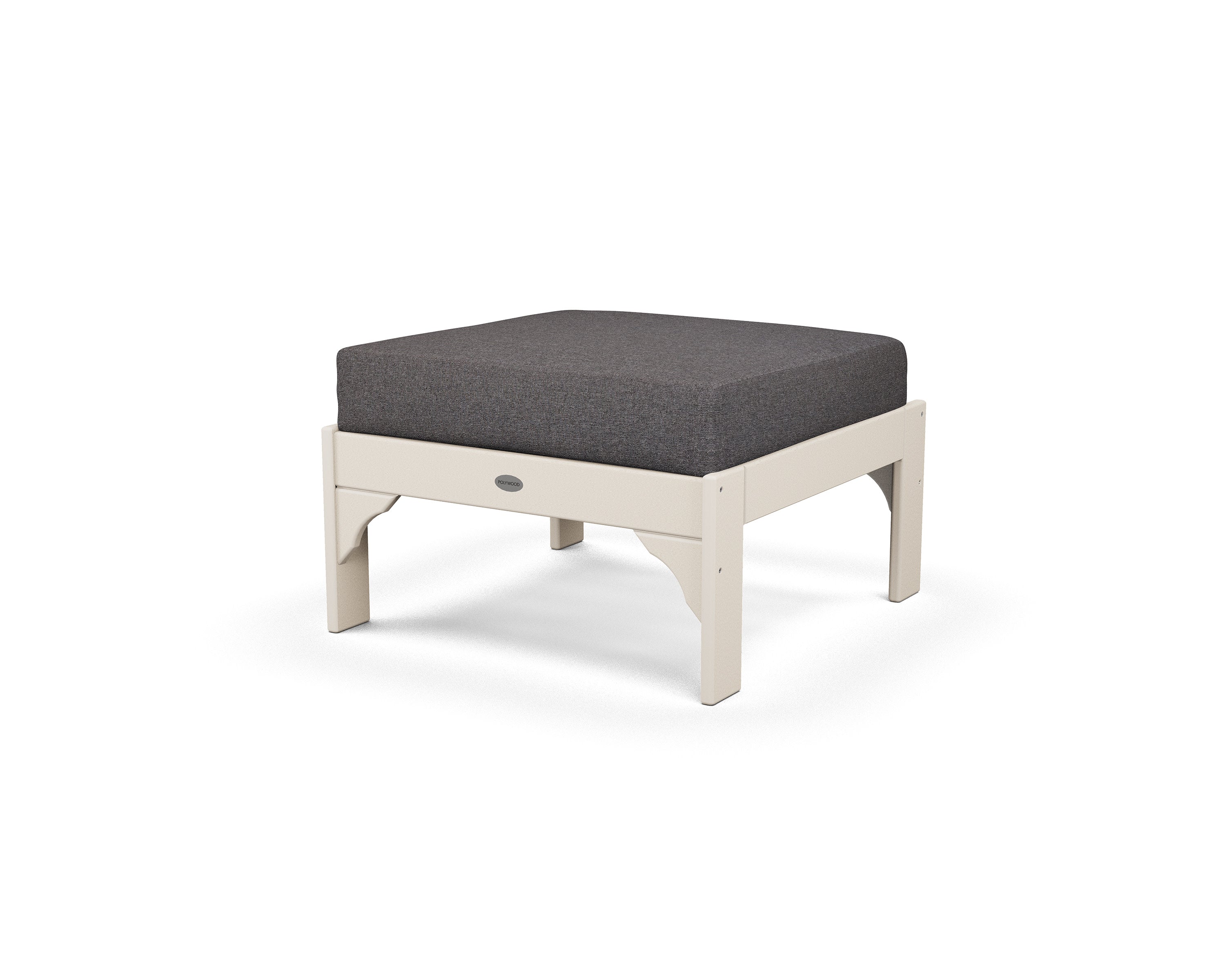Vineyard Deep Seating Ottoman in Sand / Ash Charcoal