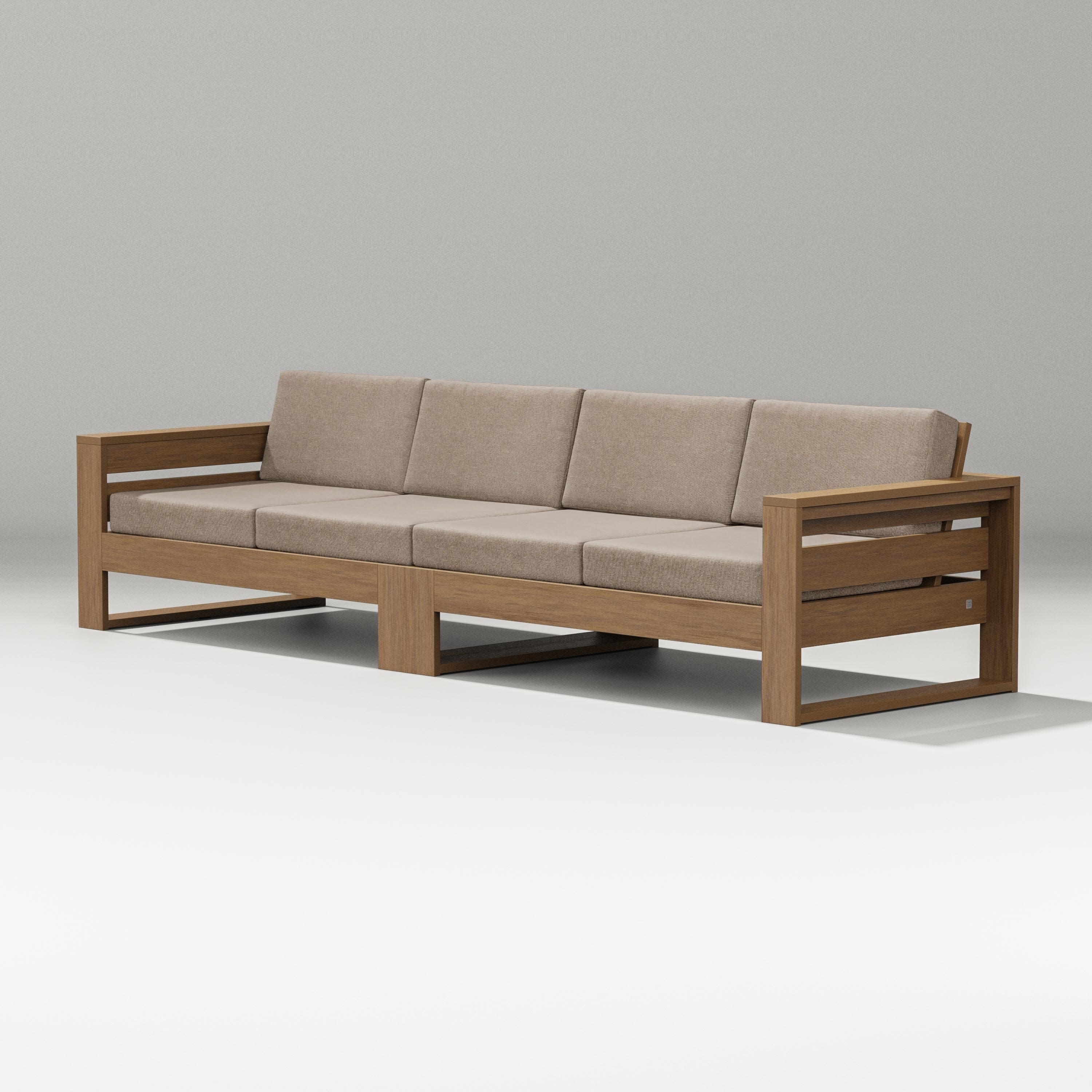 Latitude Straight Sectional in Natural / Spiced Burlap