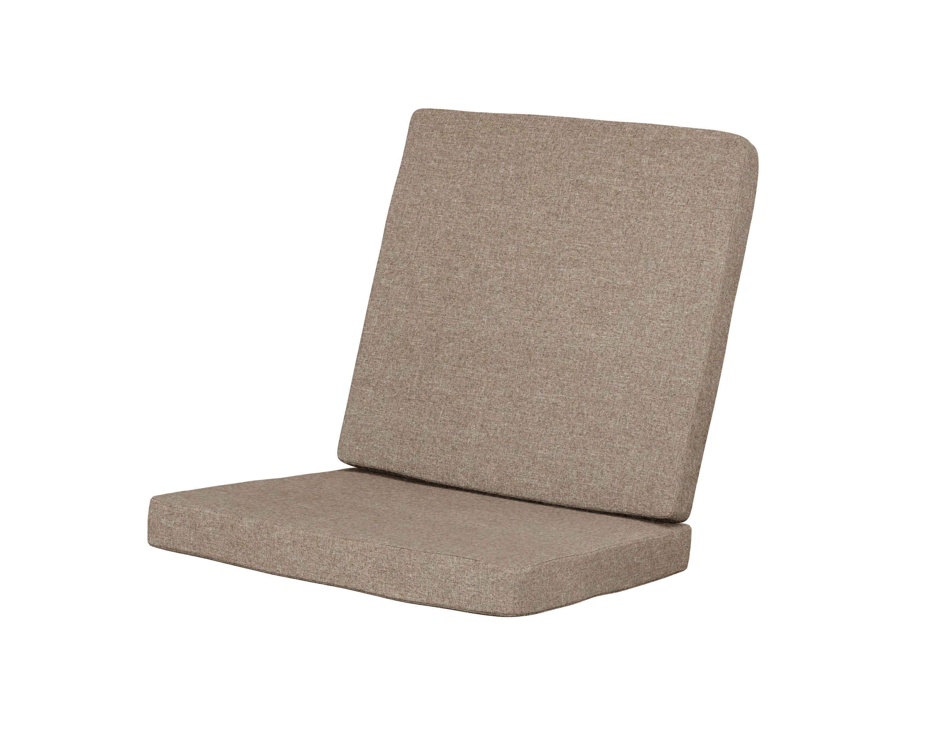 Modern Chair Cushion in Spiced Burlap