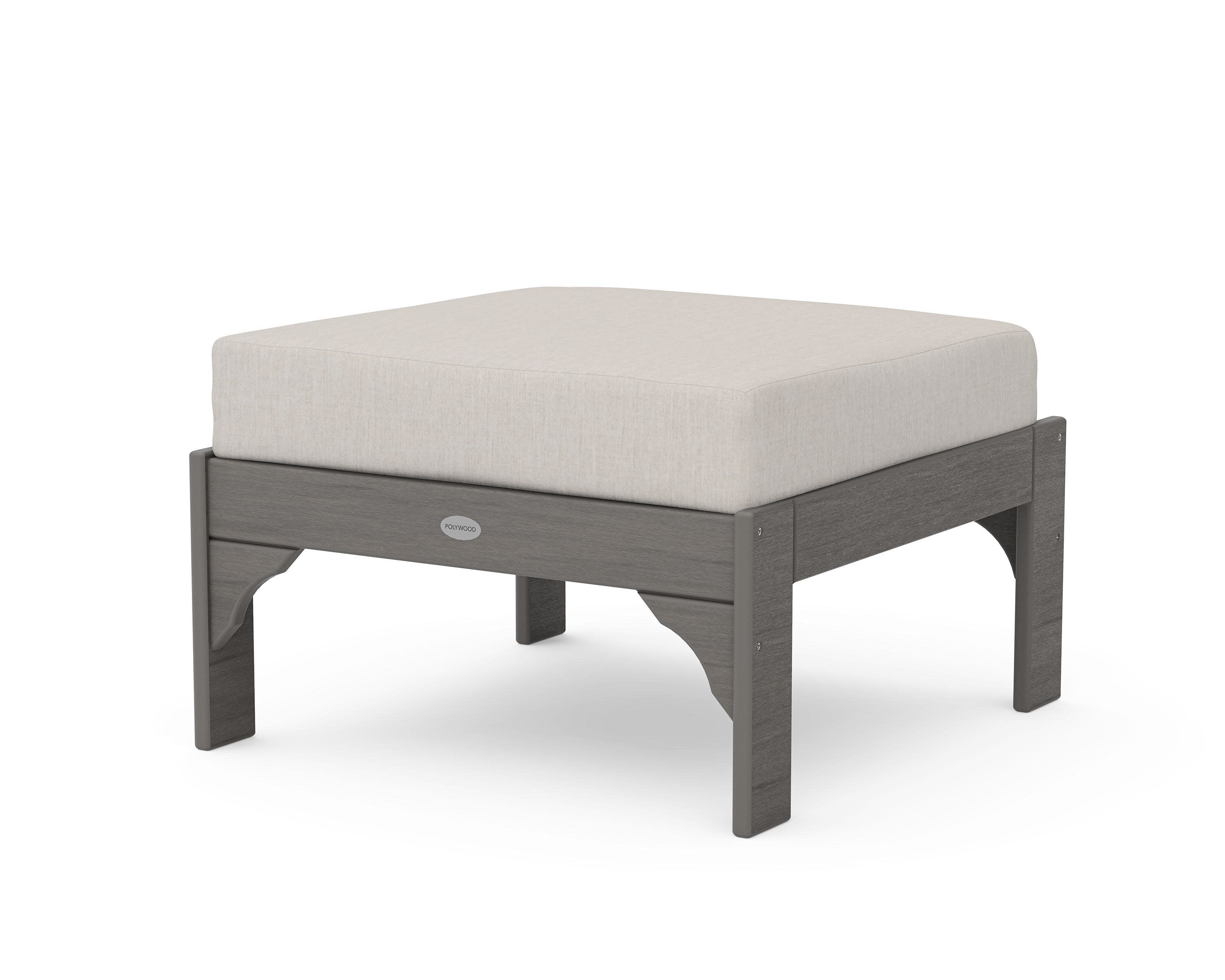 Vineyard Deep Seating Ottoman in Driftwood / Cast Ash