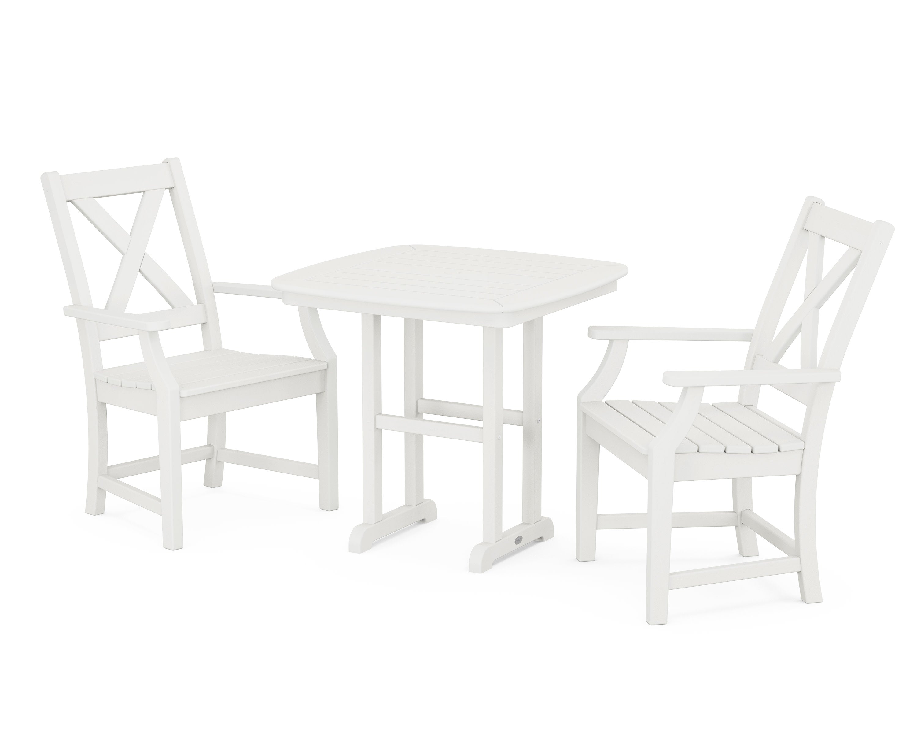 Braxton 3-Piece Dining Set in Vintage White
