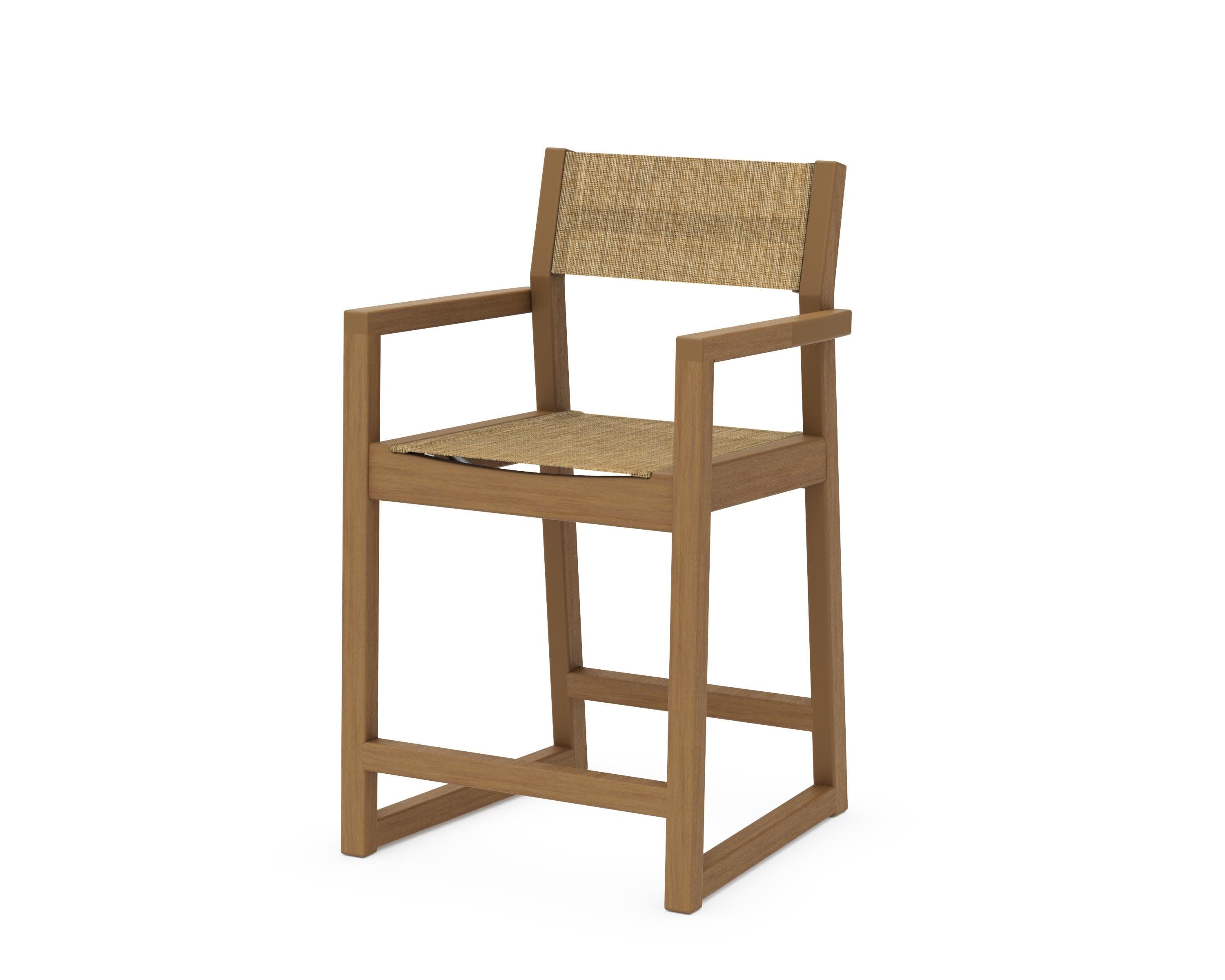 EDGE Sling Counter Arm Chair in Natural / Burlap Sling