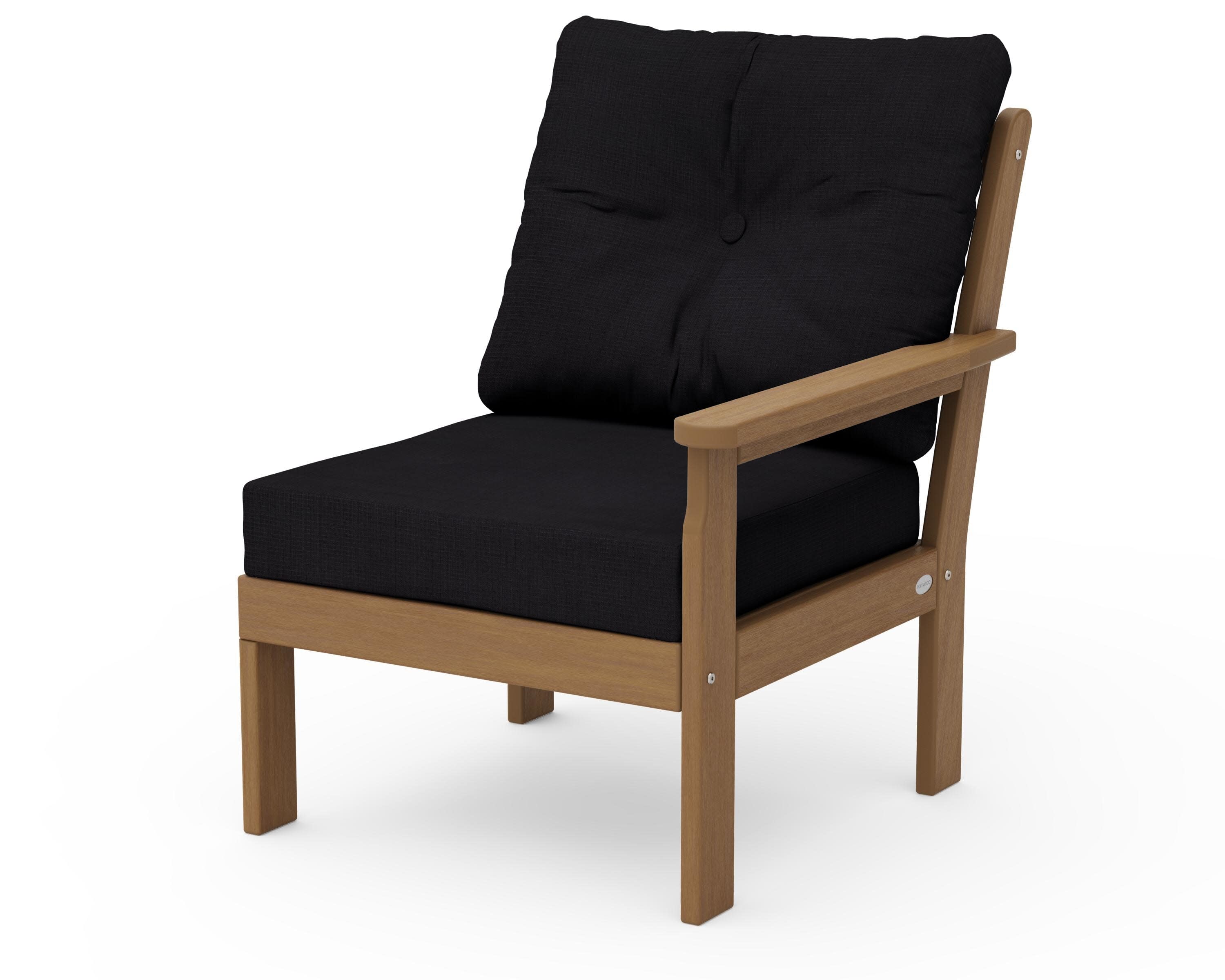 Vineyard Modular Right Arm Chair in Natural / Midnight Linen