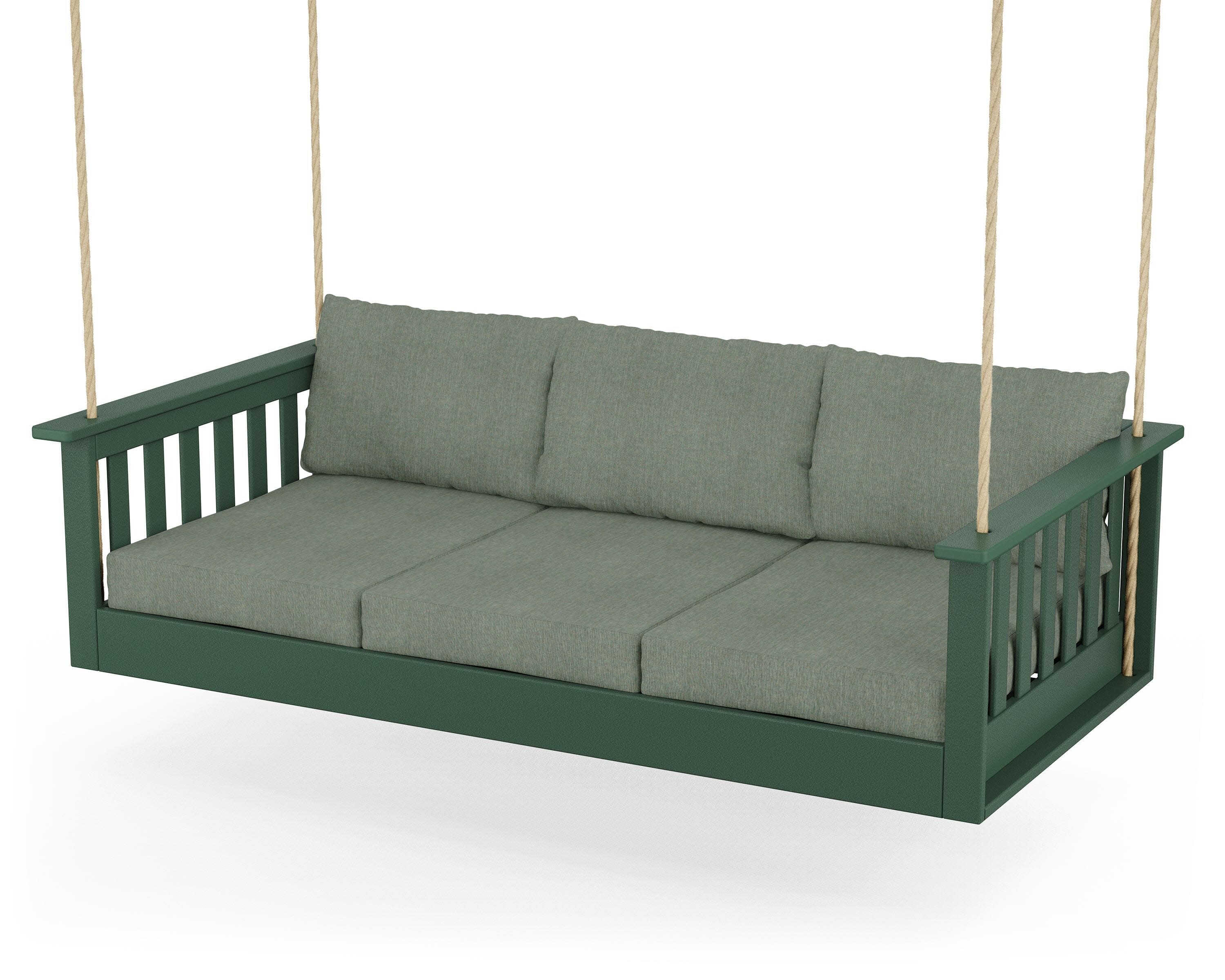 Vineyard Daybed Swing in Green / Cast Sage