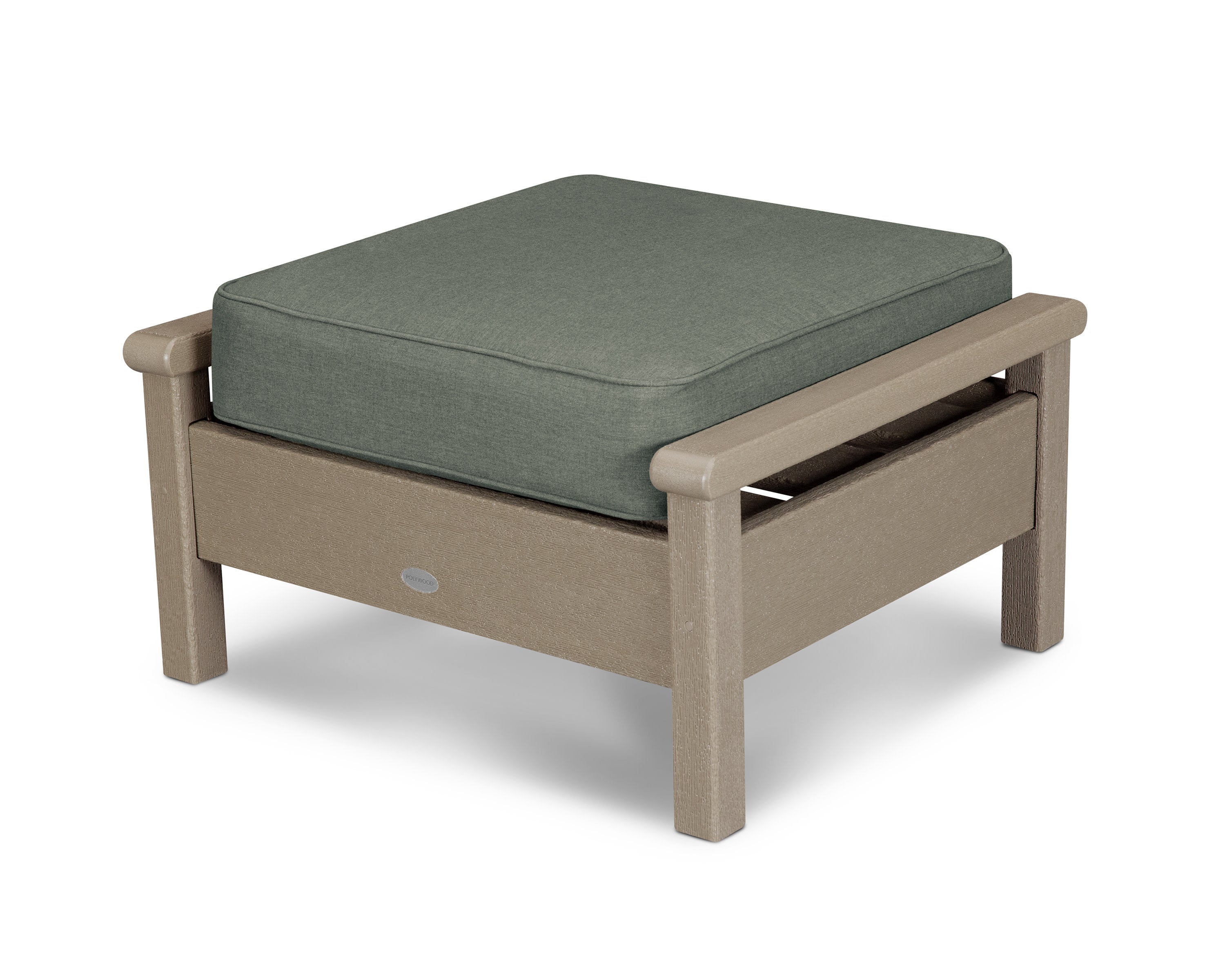 Harbour Deep Seating Ottoman in Vintage Sahara / Cast Sage