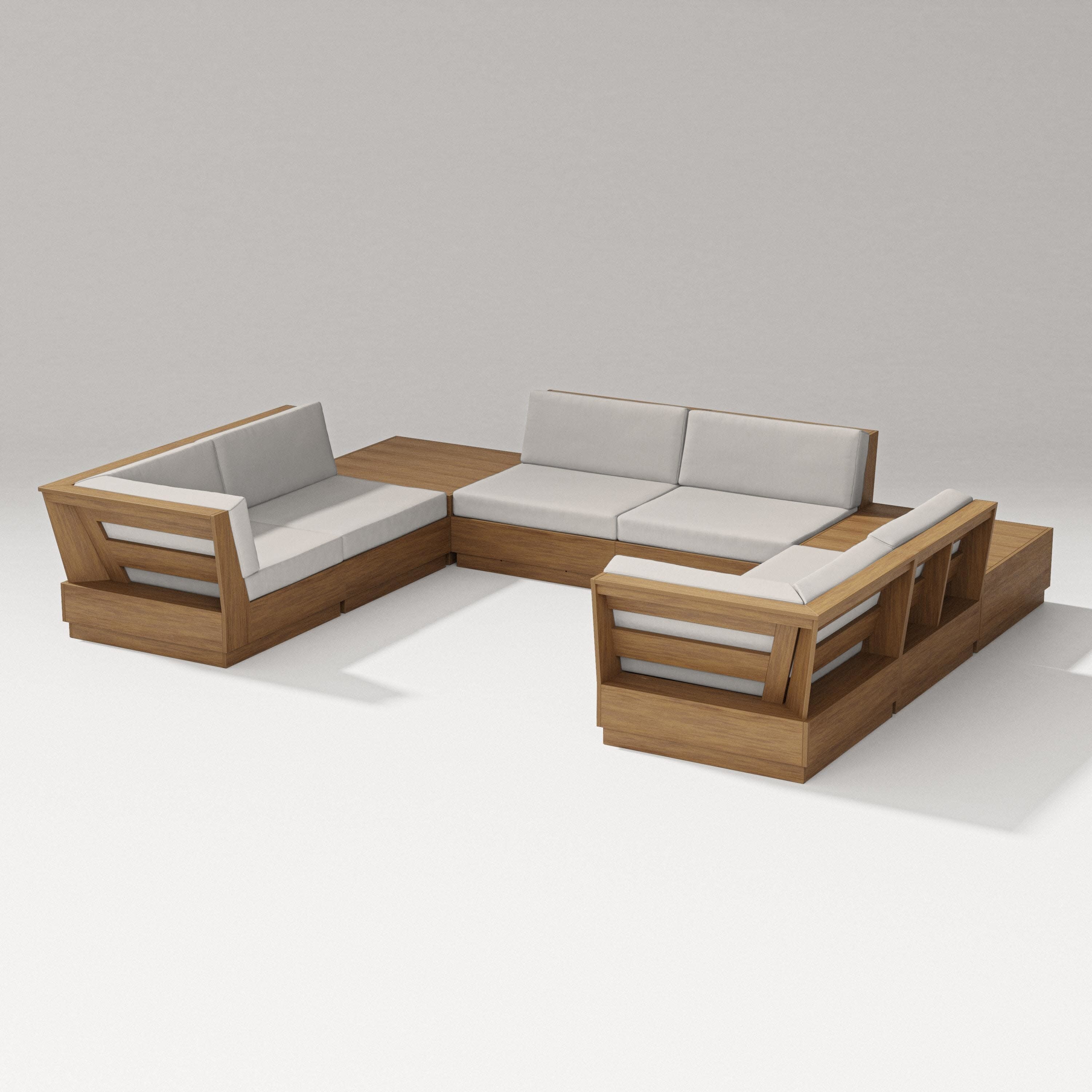 Elevate 8-Piece U-Shaped Sectional in Natural / Cast Ash