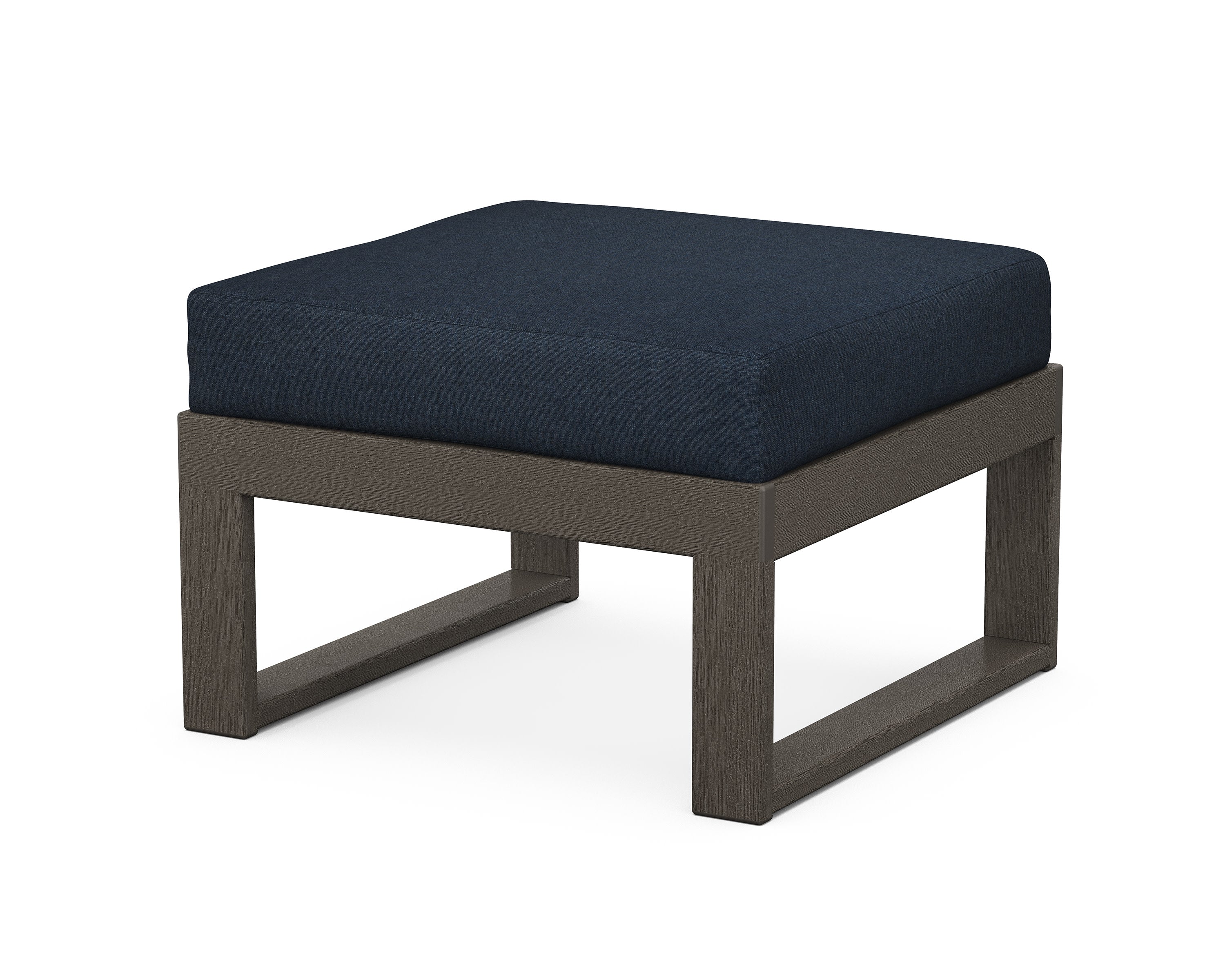 Modular Ottoman - Modern in Vintage Coffee / Marine Indigo