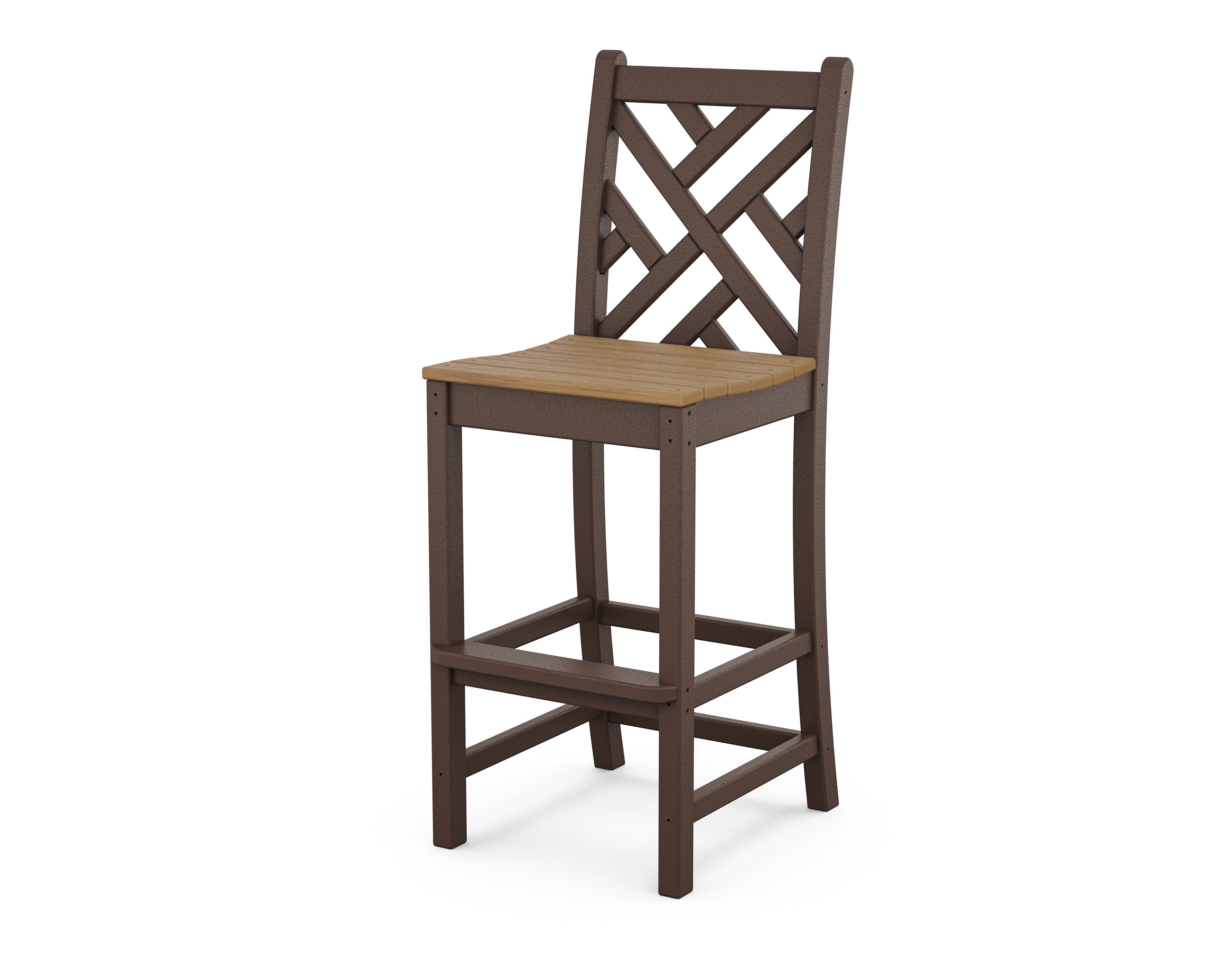Chippendale Bar Side Chair in Mahogany / Natural